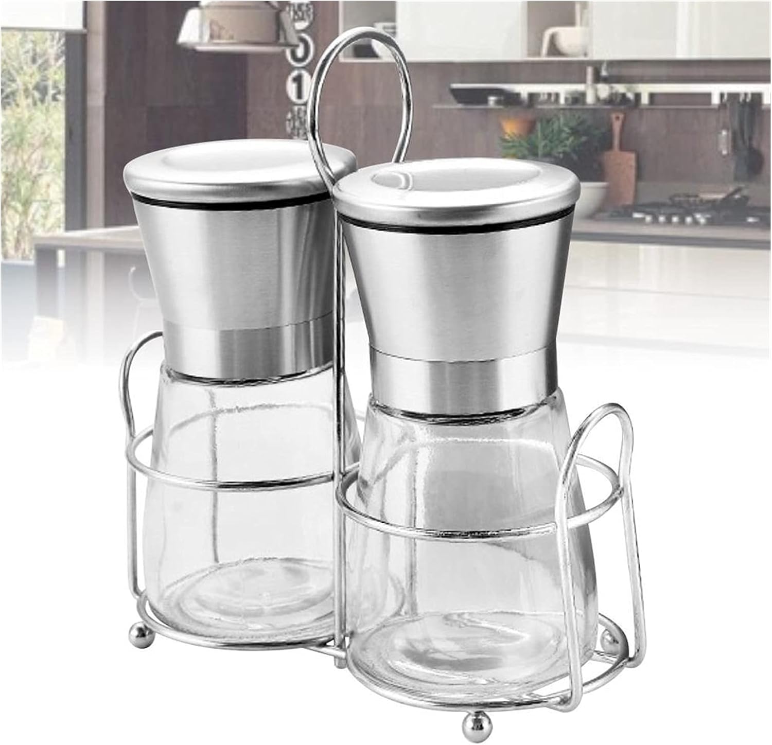 LEIXIUSM Pepper Shaker Mill Grinder with Holder