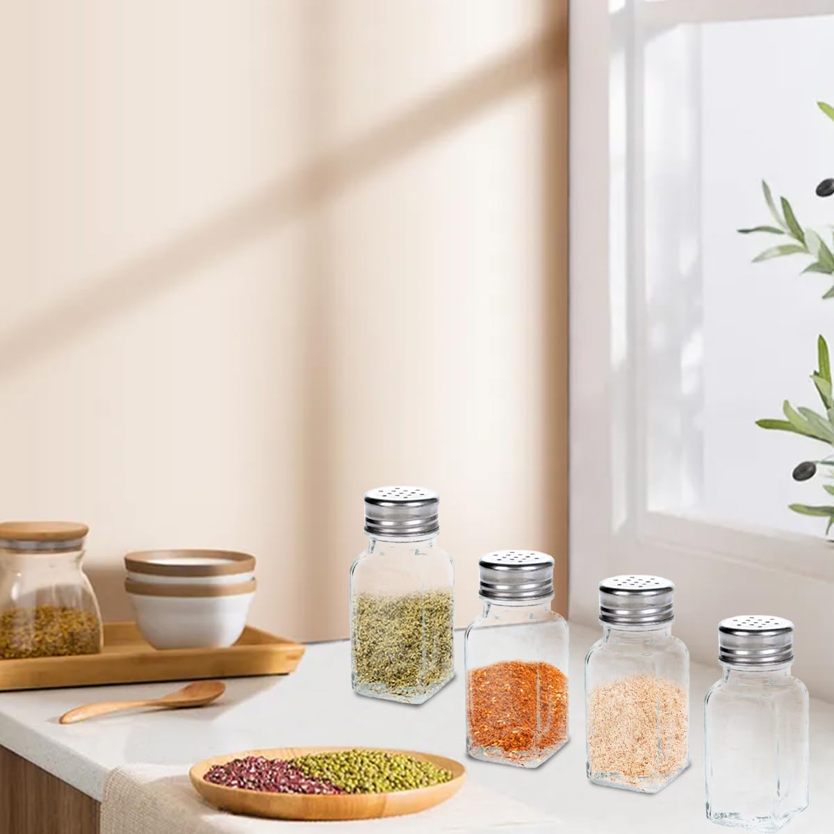 Voittozege 30-Piece Glass Salt Pepper Shaker Set