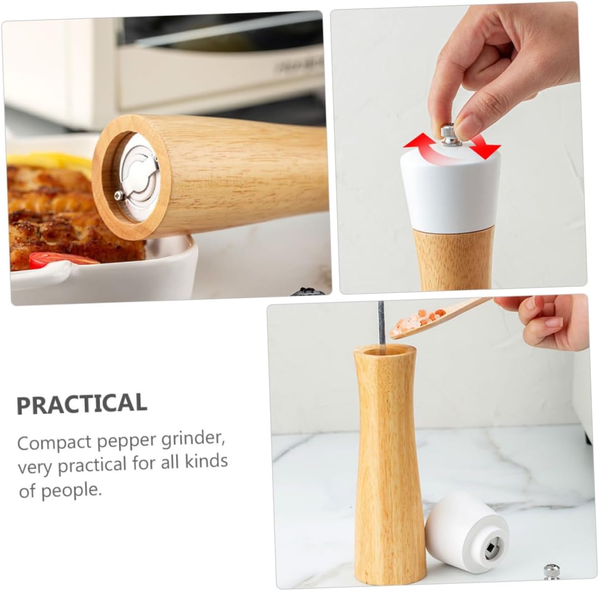 ugged friendly salt pepper grinder set