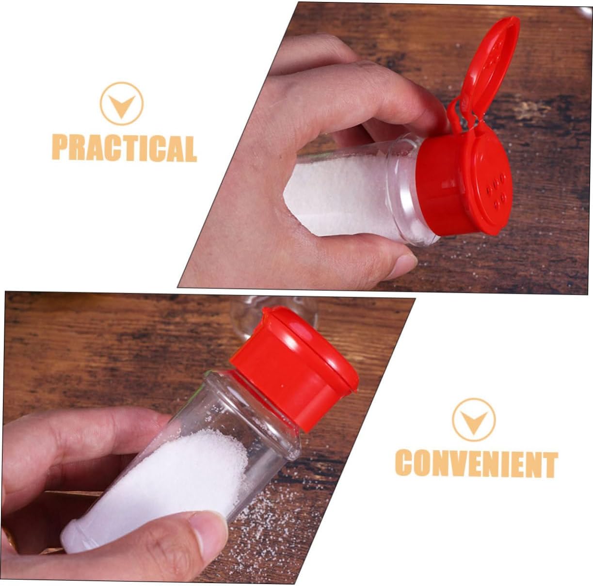 Salt and Pepper Shaker Set with Multipurpose Storage
