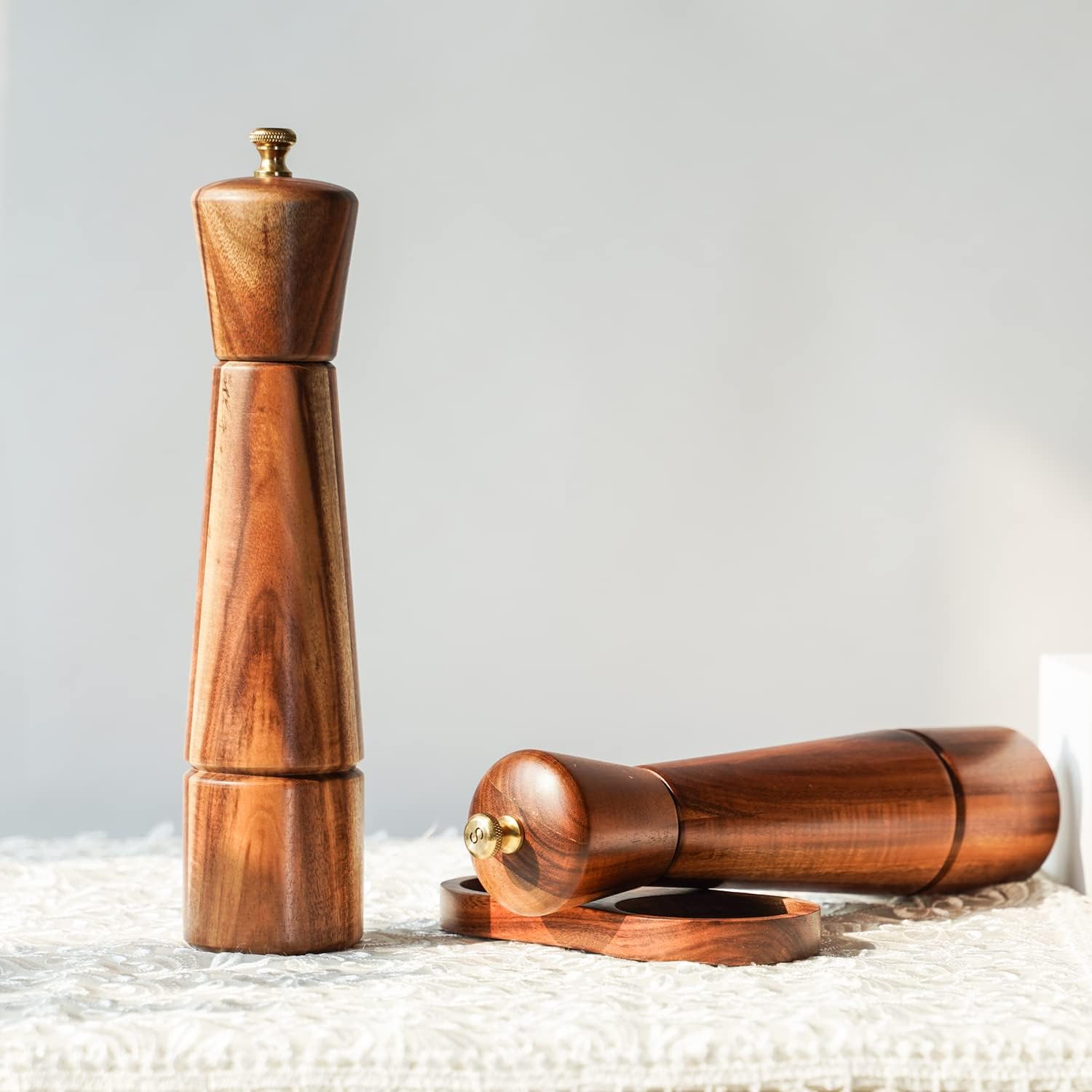 Perfect Salt and Pepper Mill Set with Tray