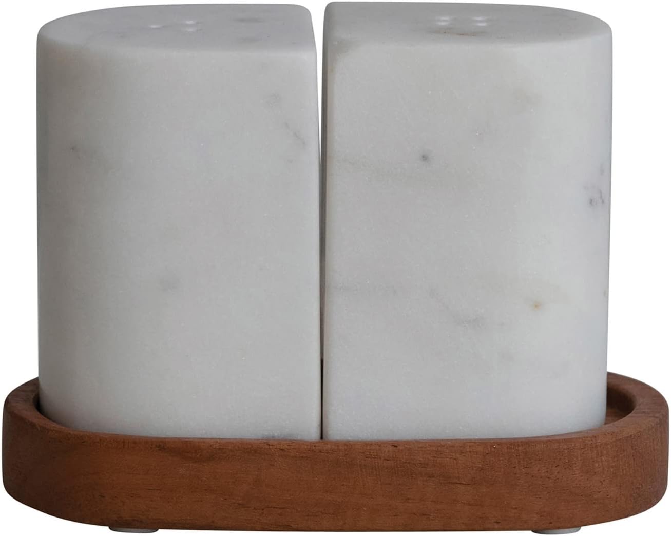 Bloomingville Marble Acacia Wood Salt Pepper Set of 3