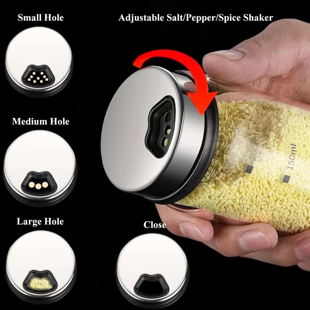 High-Quality Salt Pepper Shakers with Adjustables for Home Kitchen