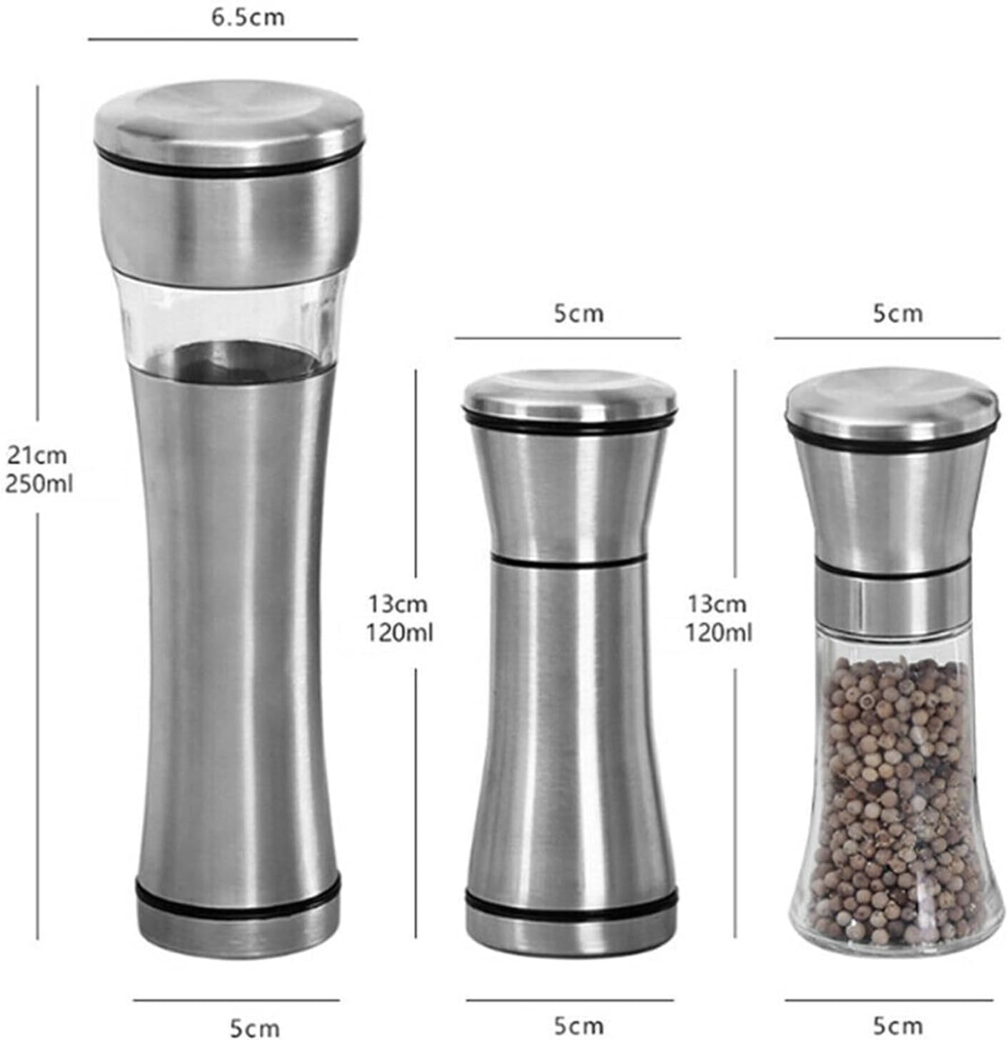 LEIXIUSMPepper Grinder with 120ml Capacity