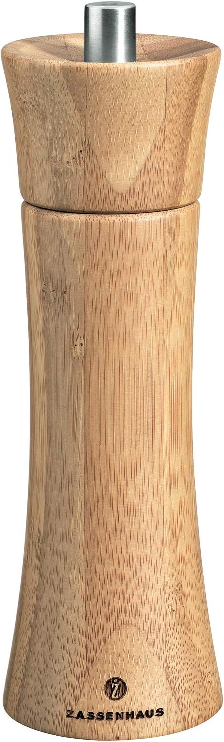 Zassenhaus Frankfurt Modern Bamboo Salt Grinder for Elegance and Convenience