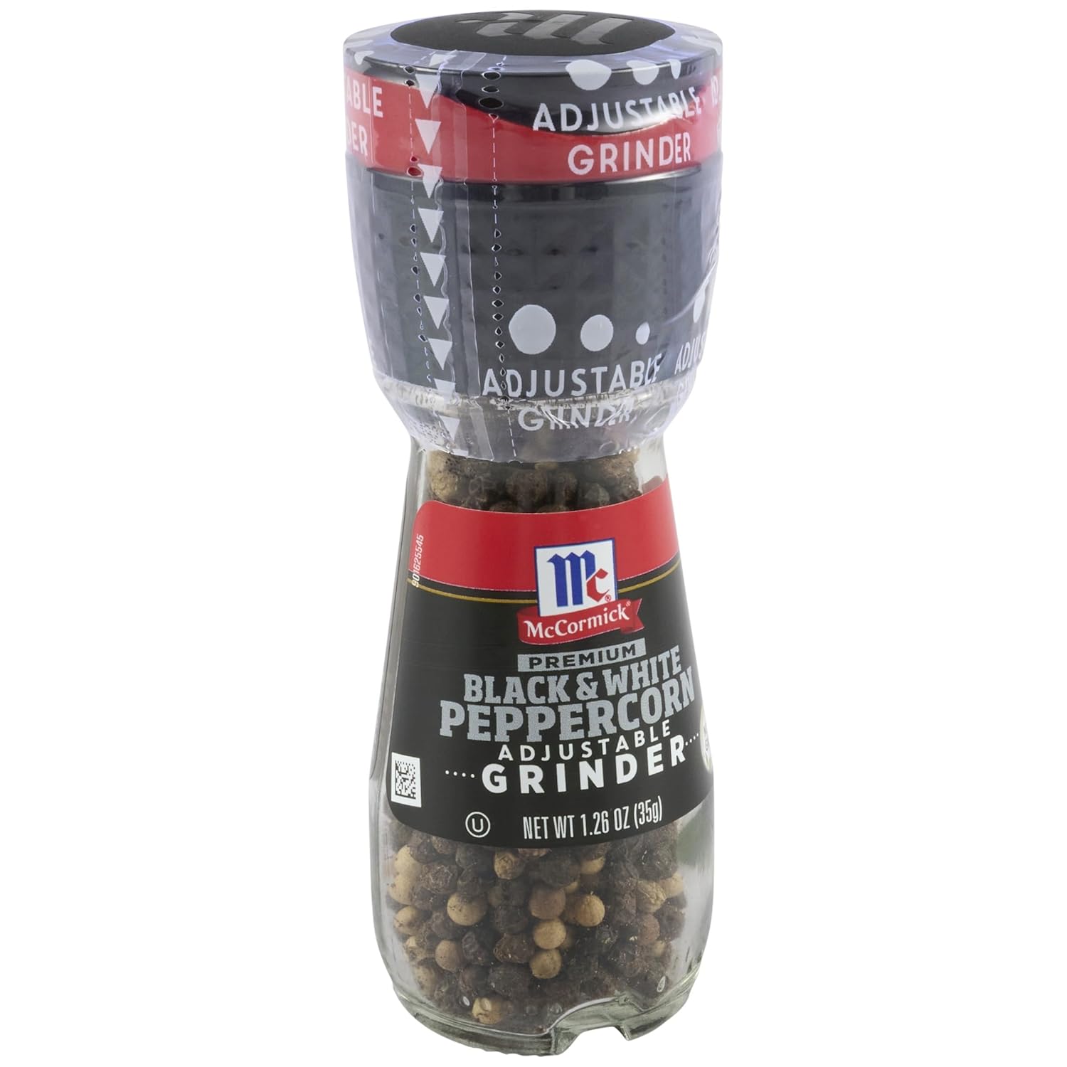 McCormick Premium Black White Peppercorn Adjustable Salt Pepper Grinder