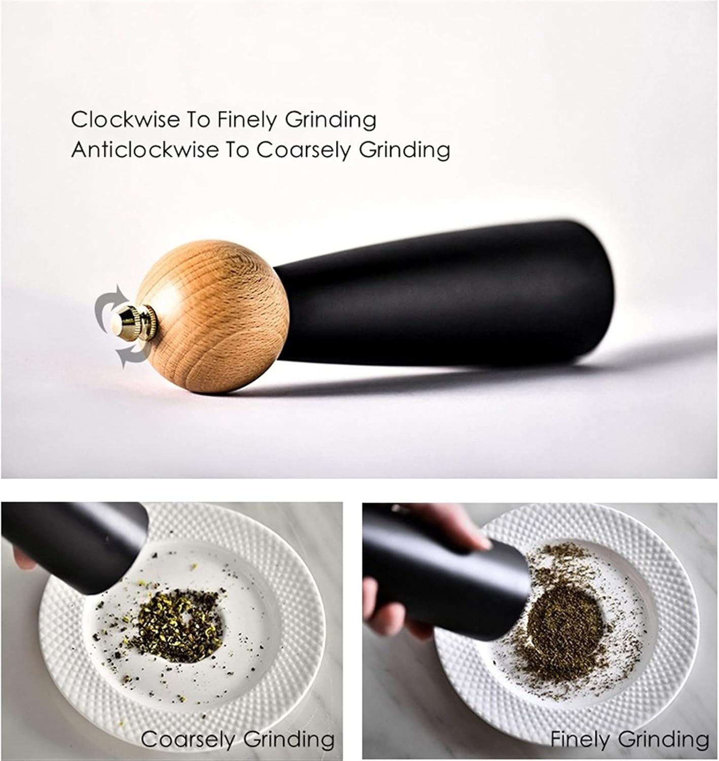 Ultra-Fortastic Wooden Pepper Mill Shakers