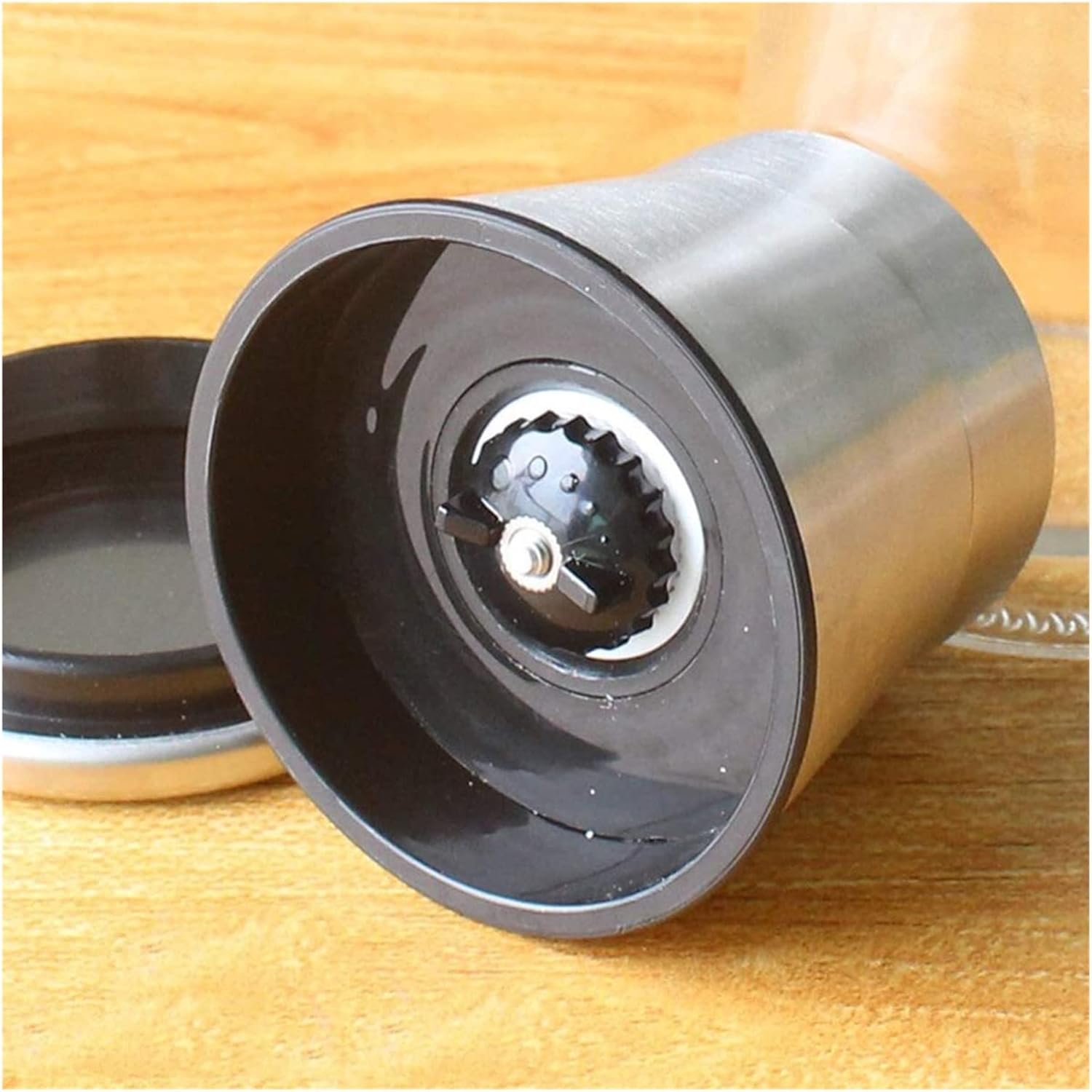 Refillable Pepper Mill Set with Salt Peppercorn Grinders