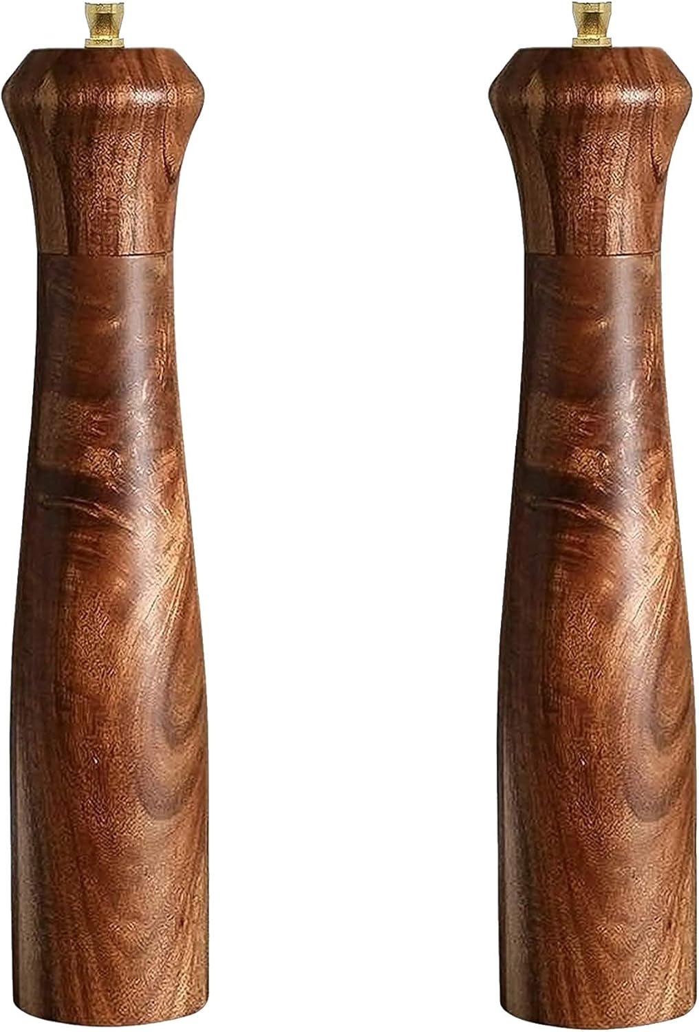 Elegant Acacia Wooden Salt Pepper Mill Set - Perfect Gift