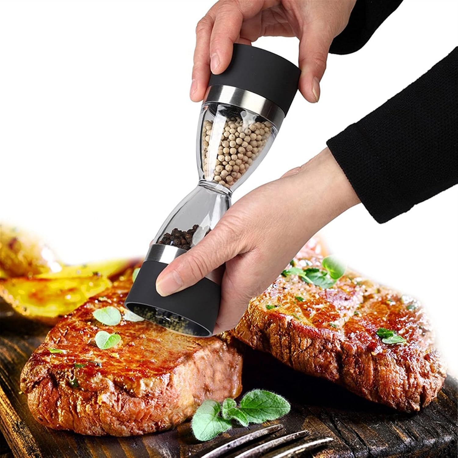Compact Salt and Pepper Mill Shakers