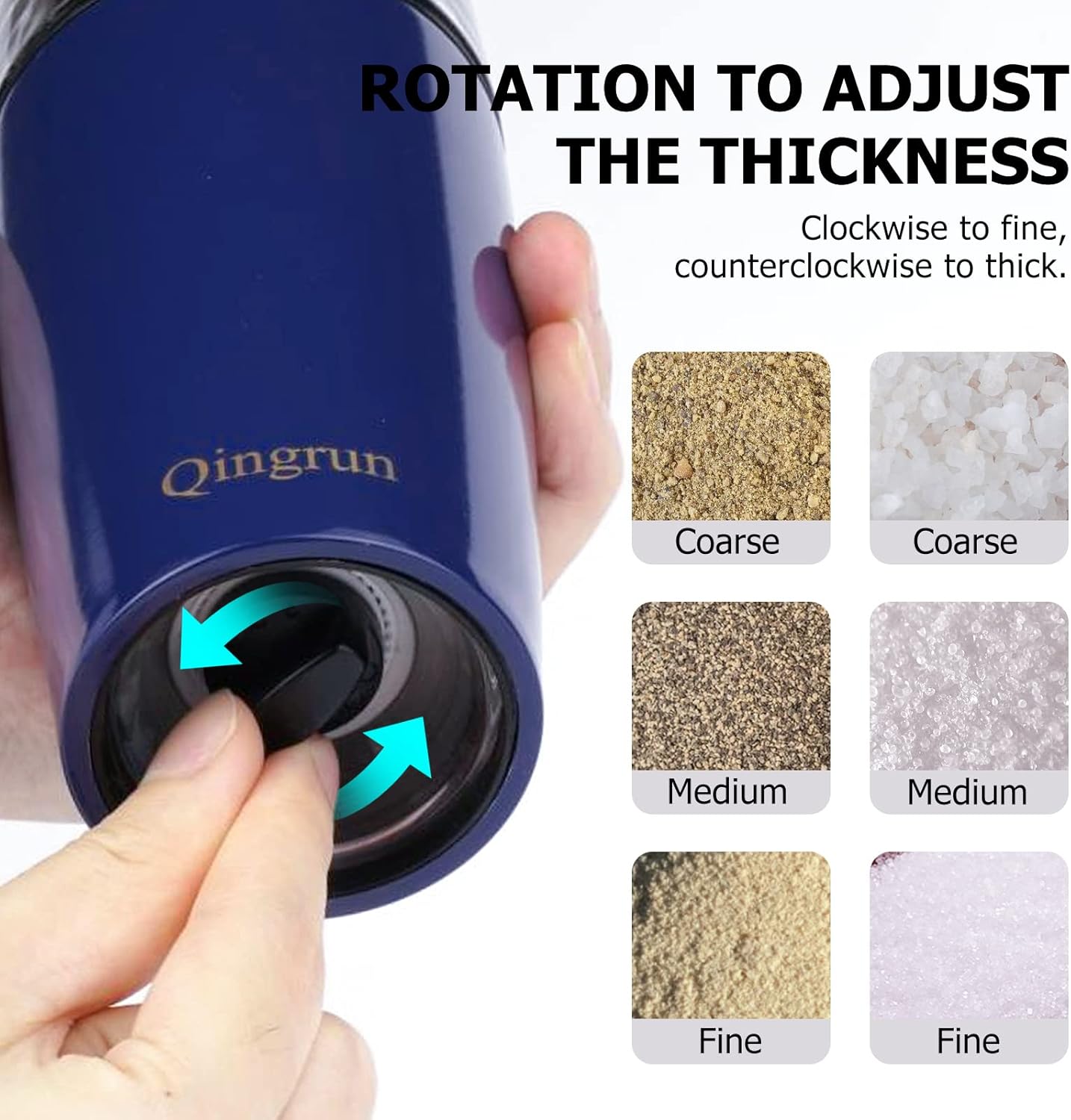 Electric Salt or Pepper Grinder with LED Light
