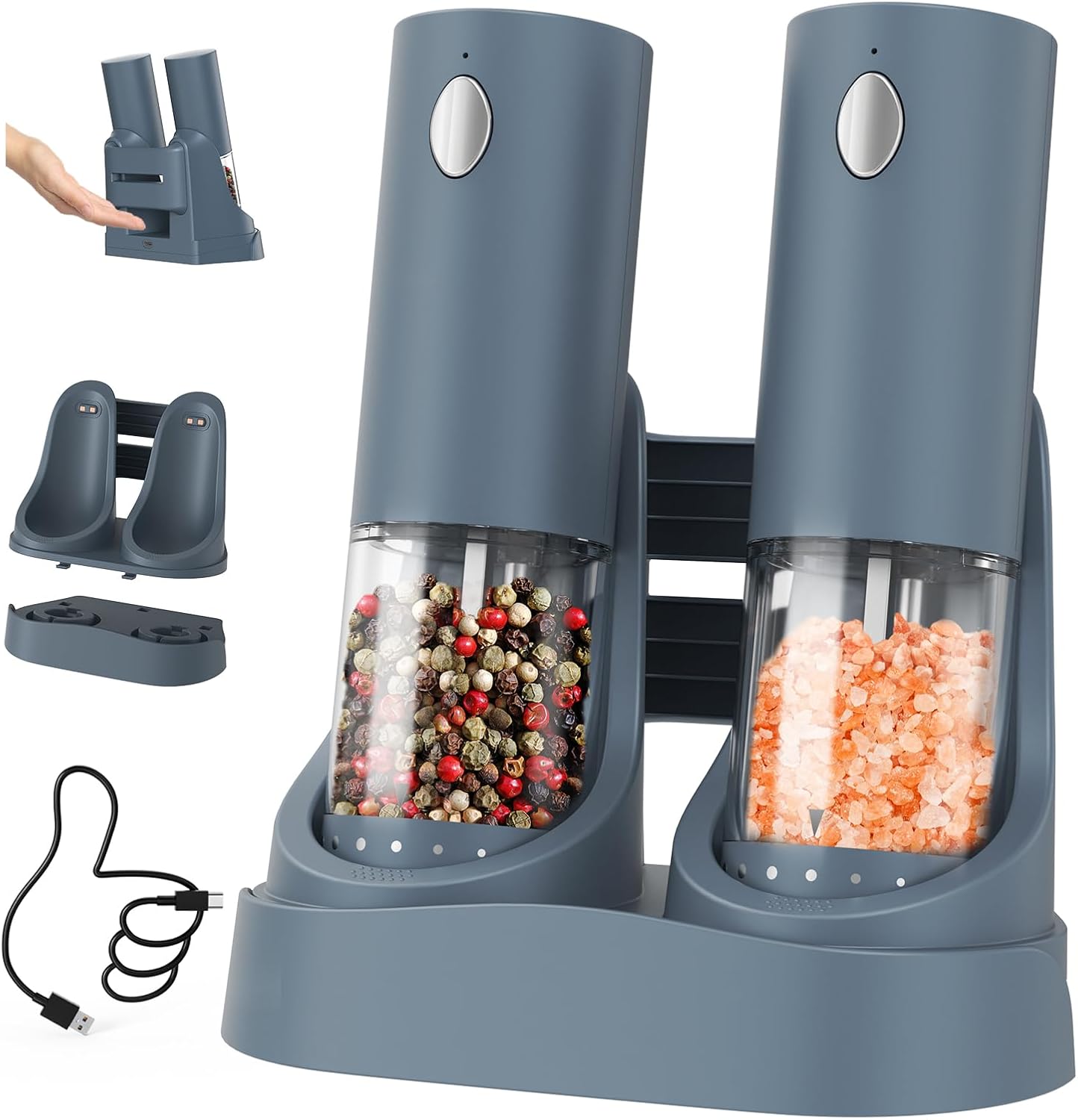 CIRCLE JOY Electric Salt Pepper Grinder Set