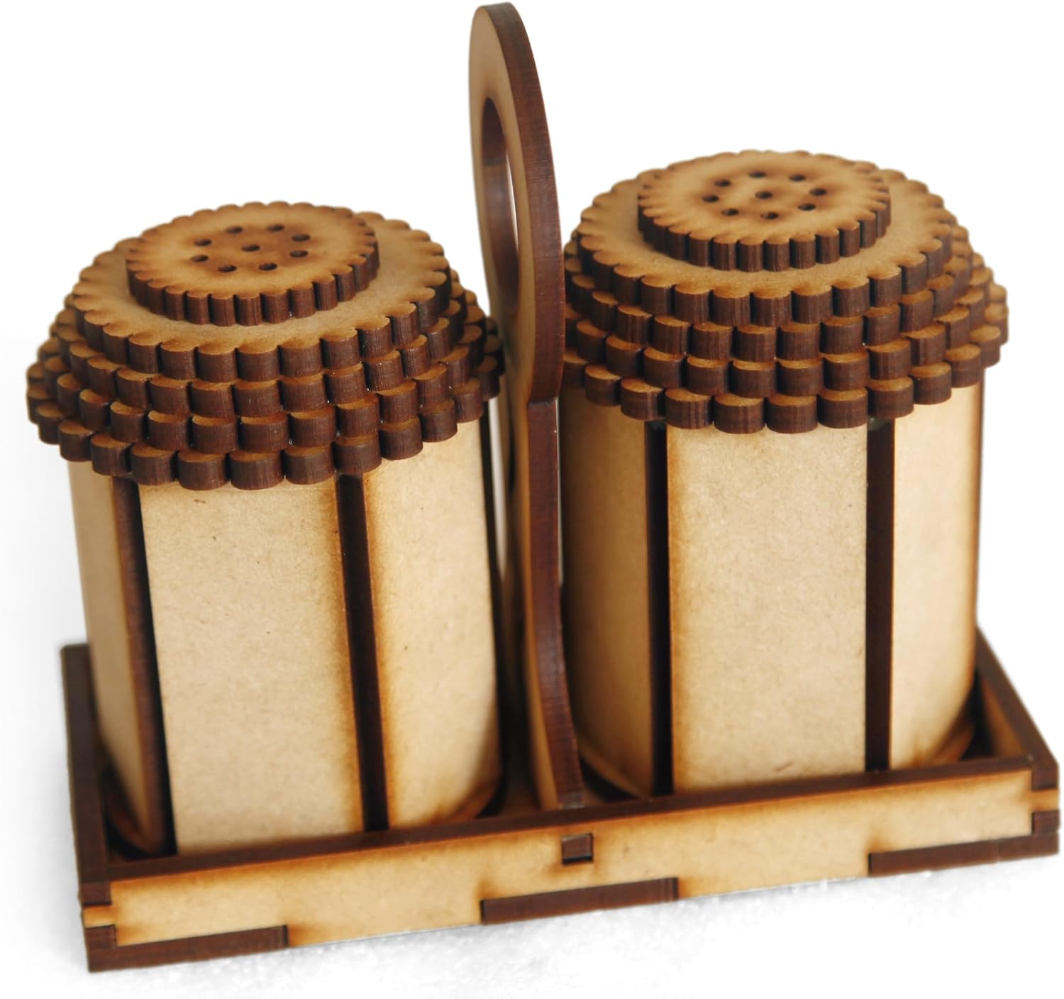 HERCOOR Durable Adjustable Salt and Pepper Mill Set