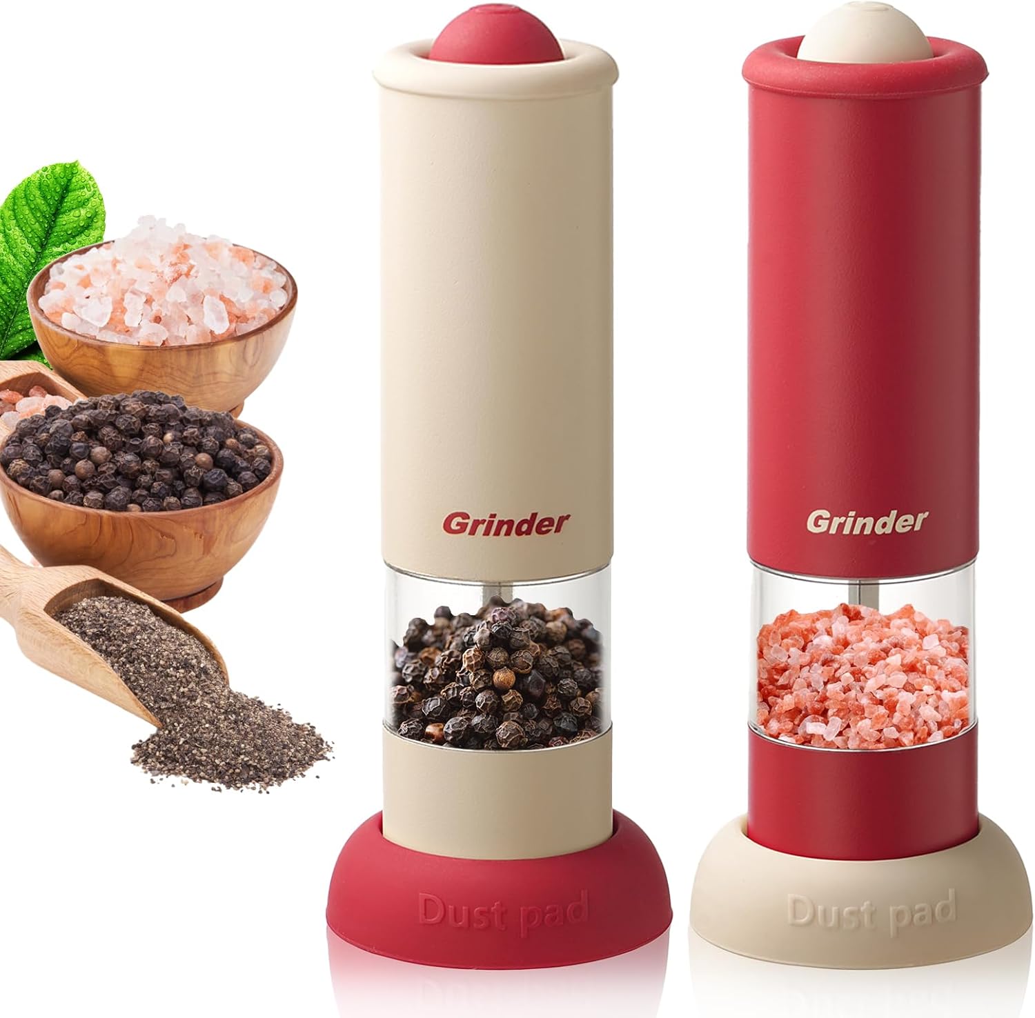 Premium Electric Salt and Pepper Grinder Set