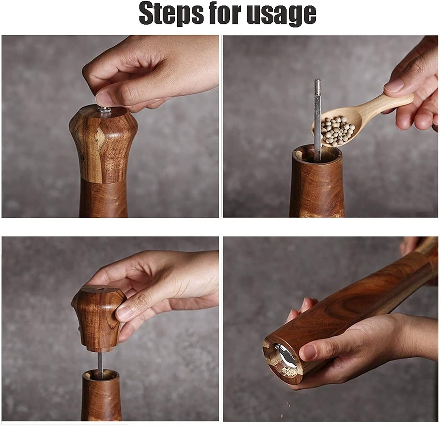 Adjustable Pepper Salt Mill Set