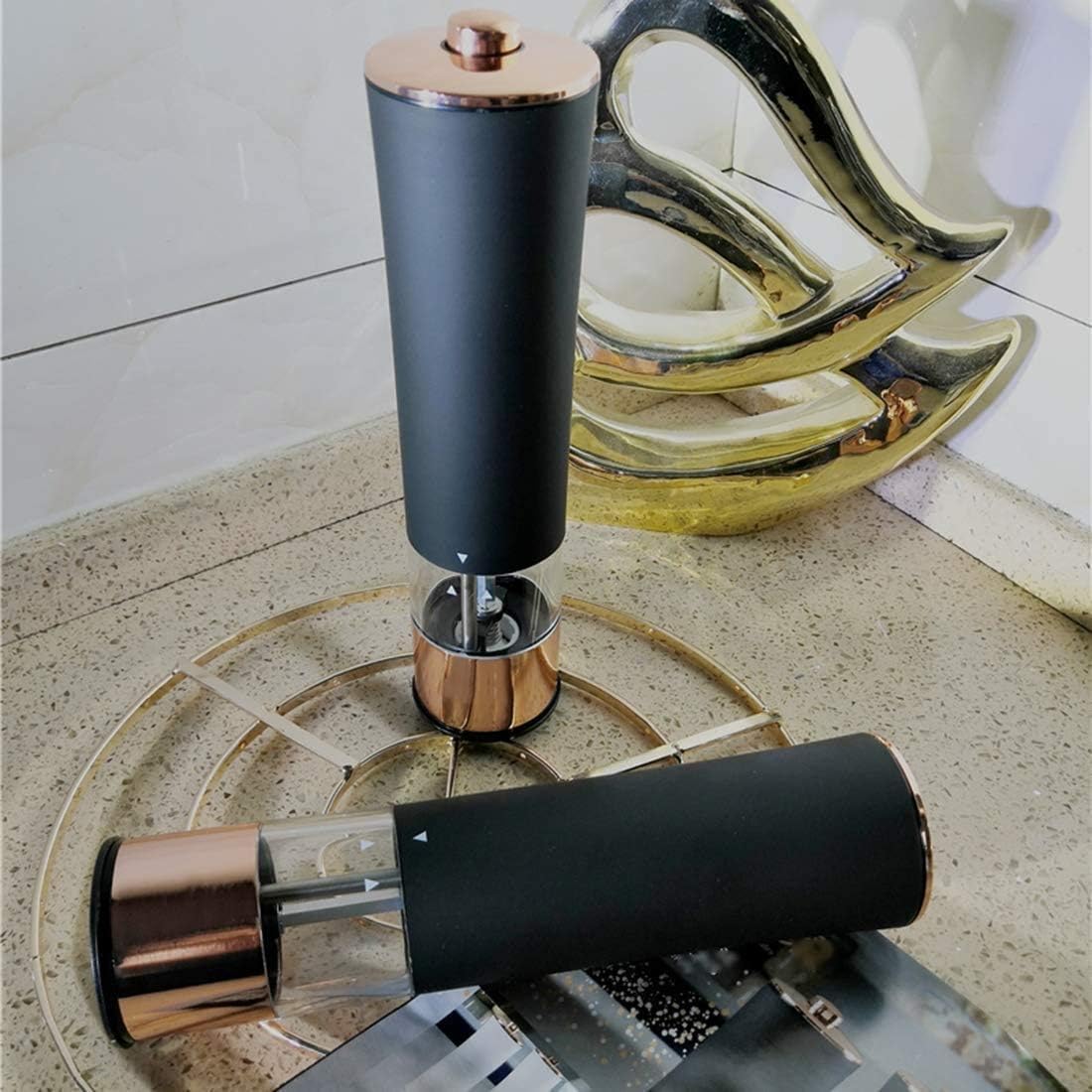 Adjustable Electric Salt Pepper Grinder Set with LED Light