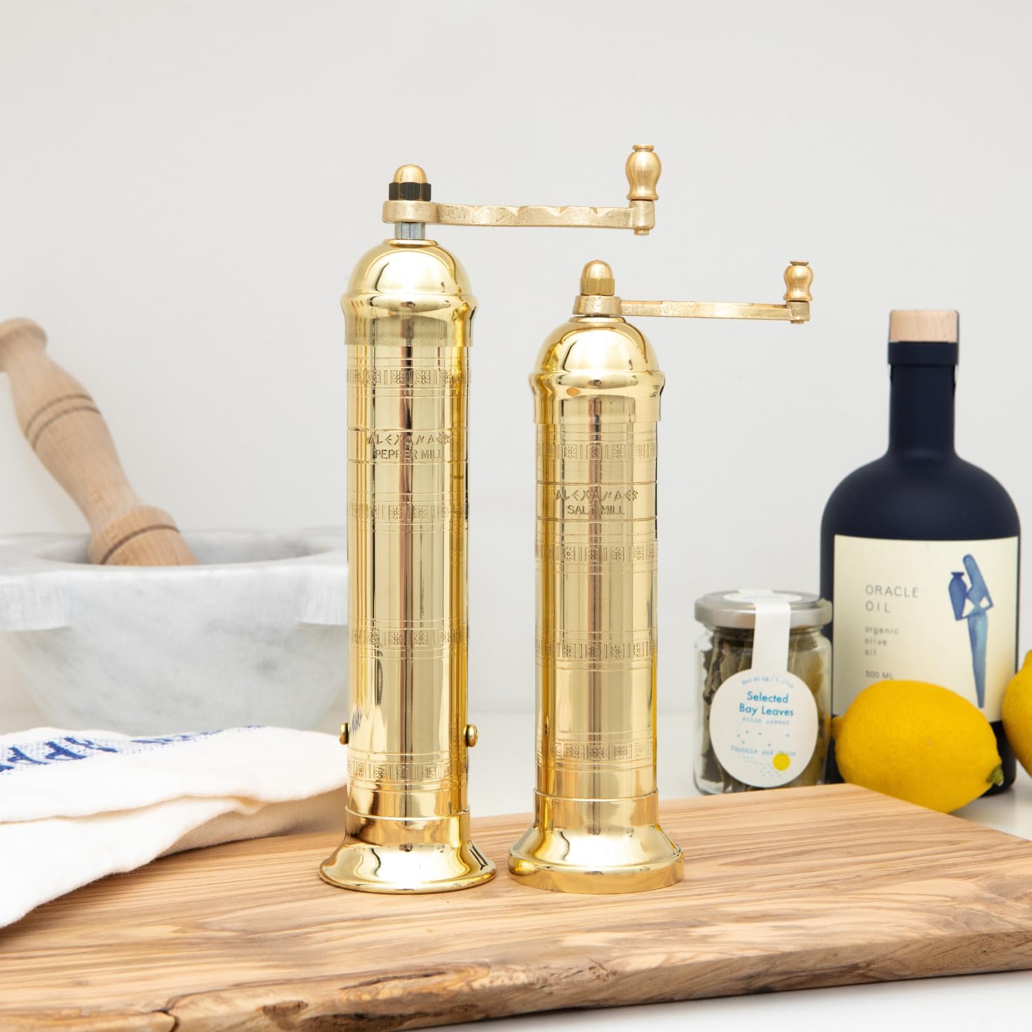 Original Greek Pepper Mill with Crank Handle by Alexander Home