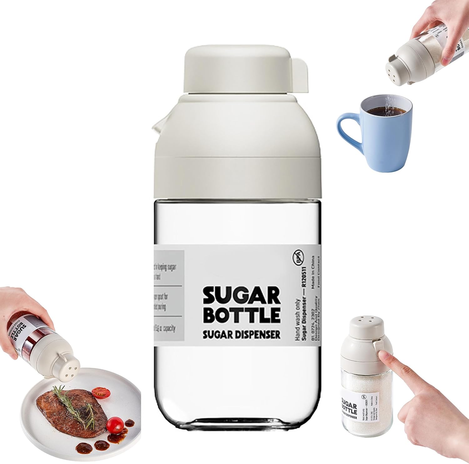 Effortless Salt Sugar Pepper Dispenser