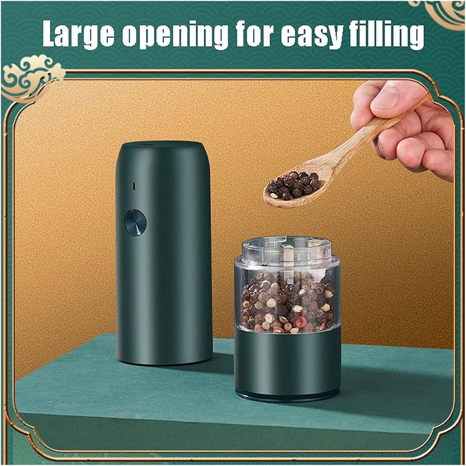 GOUNTY ZAEGORefillable Pepper Mill Set - Perfect Gift for Salt Pepper Needs