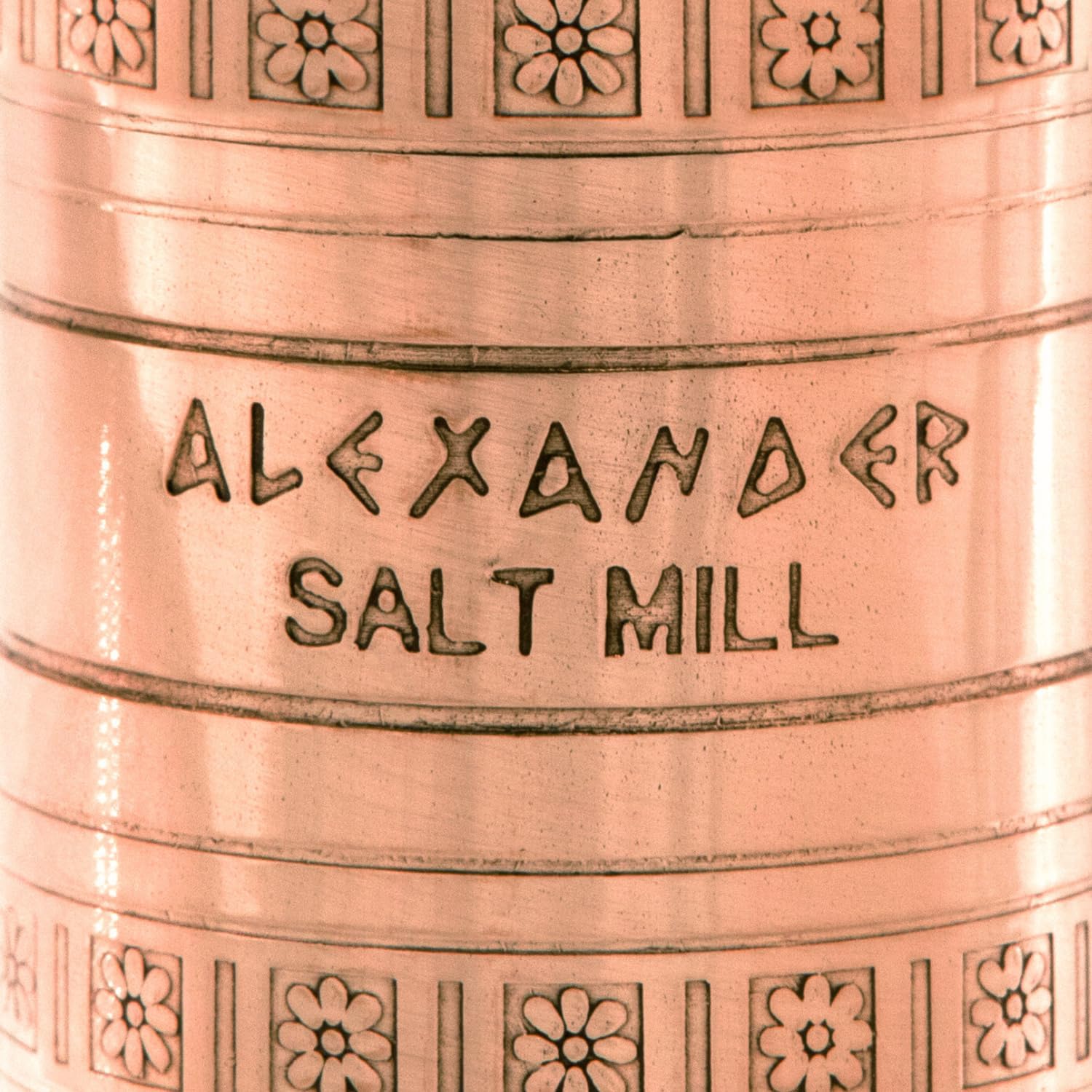 Original Greek Salt Mill 9-Inch Tall Copper or Brass