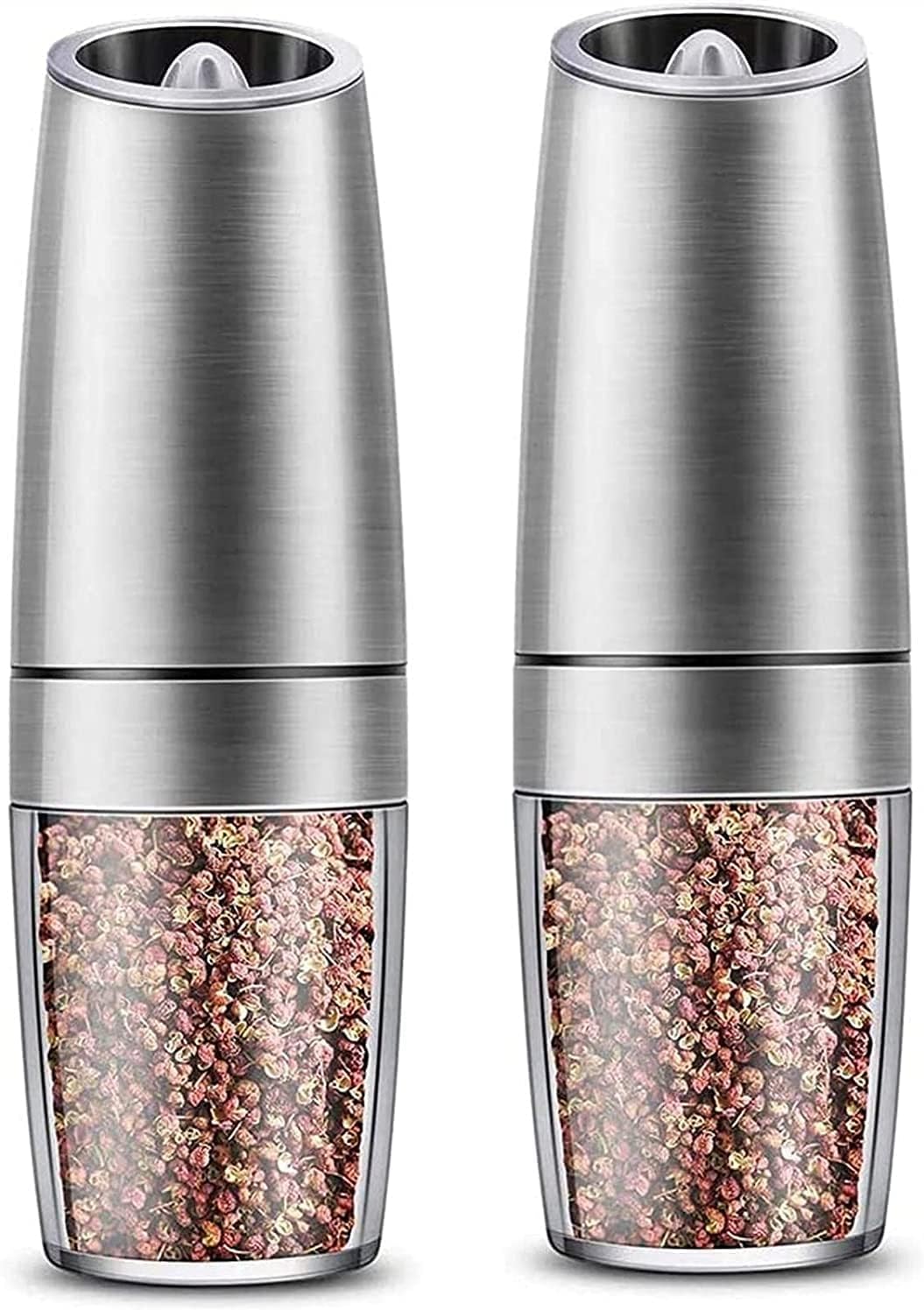 KDLK Salt and Pepper grinder set SS automatic battery-operated adjustable blue