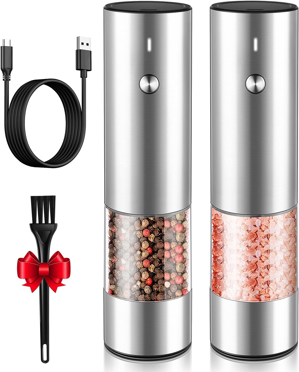 Rechargeable Electric Salt Pepper Grinder Set