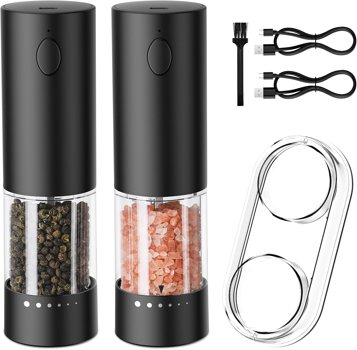 Bright LED Electric Salt and Pepper Set