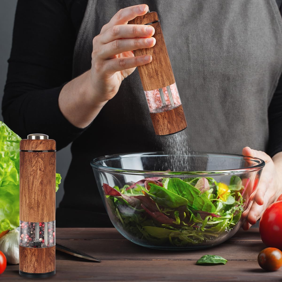 Zoolc Electric Salt Pepper Grinder Rechargeable Set