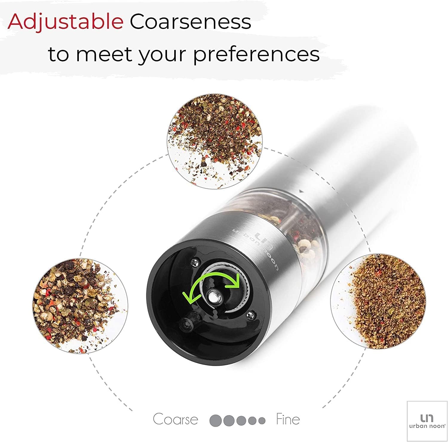 Urban Noon Electric Salt and Pepper Grinder Set