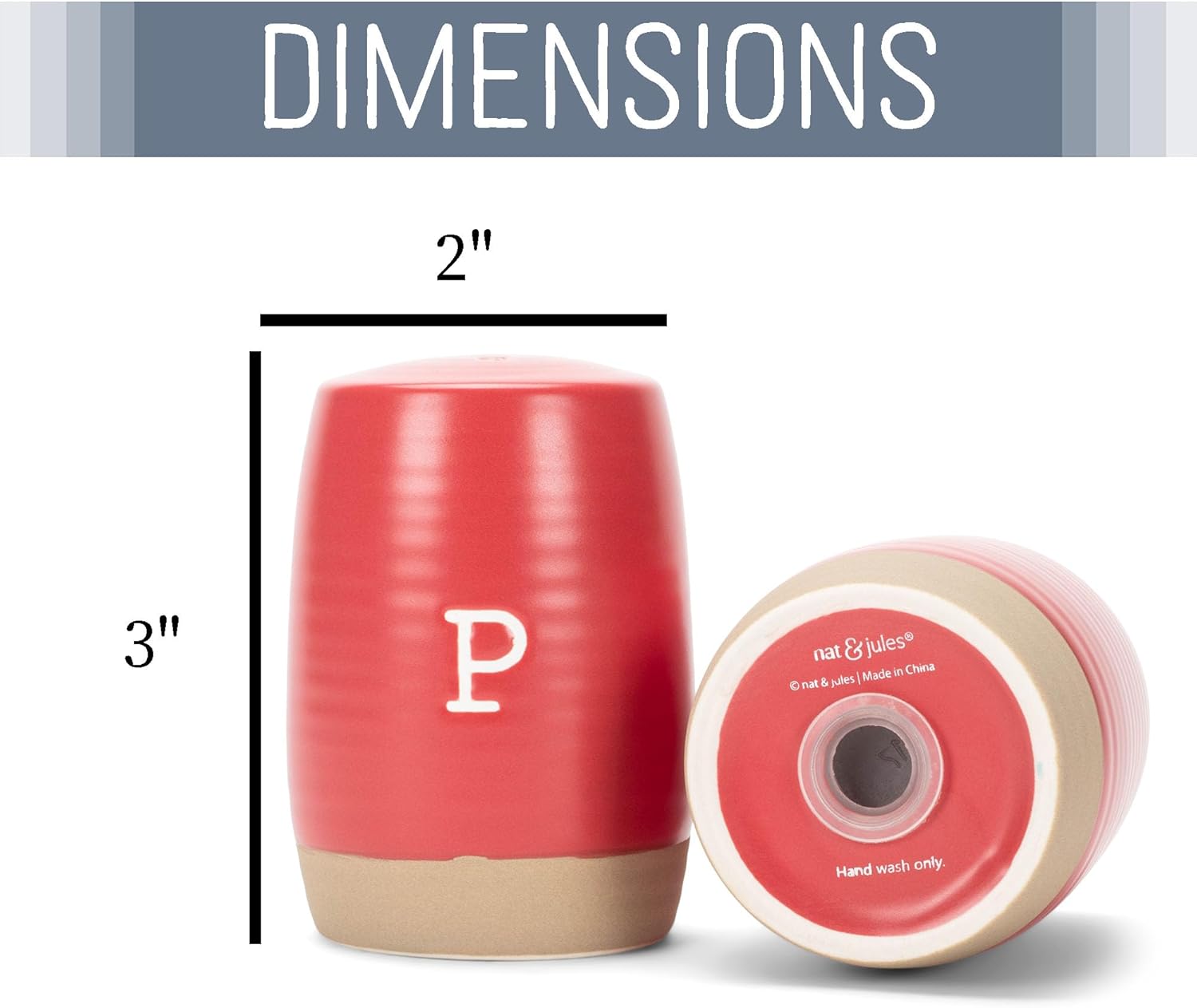 Stylish Red Ceramic Salt Pepper Shakers