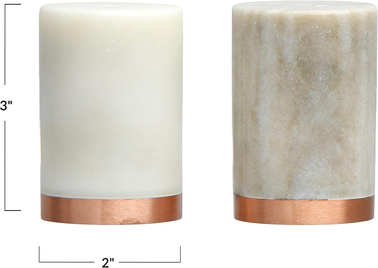 Creative Co-Op - Elegant Salt Pepper Shakers Set of 2