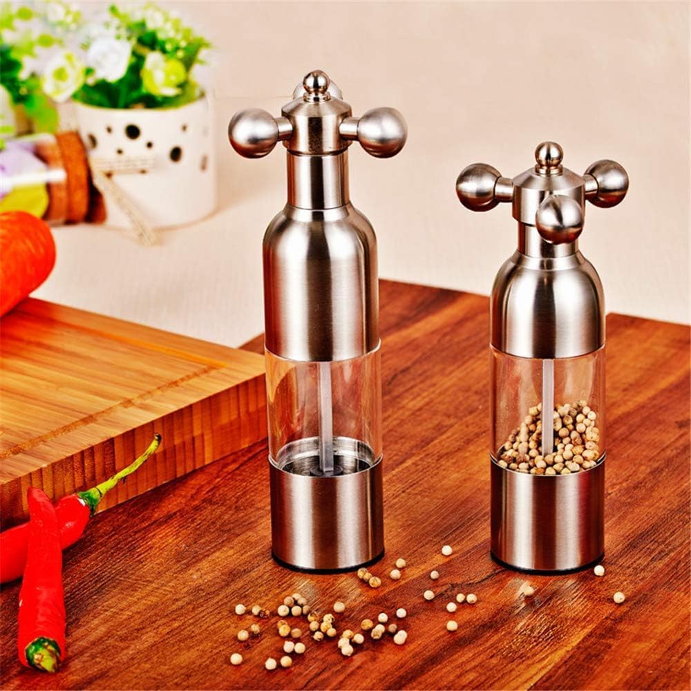 2PC Salt Pepper Grinder Set with Adjustable Coarseness