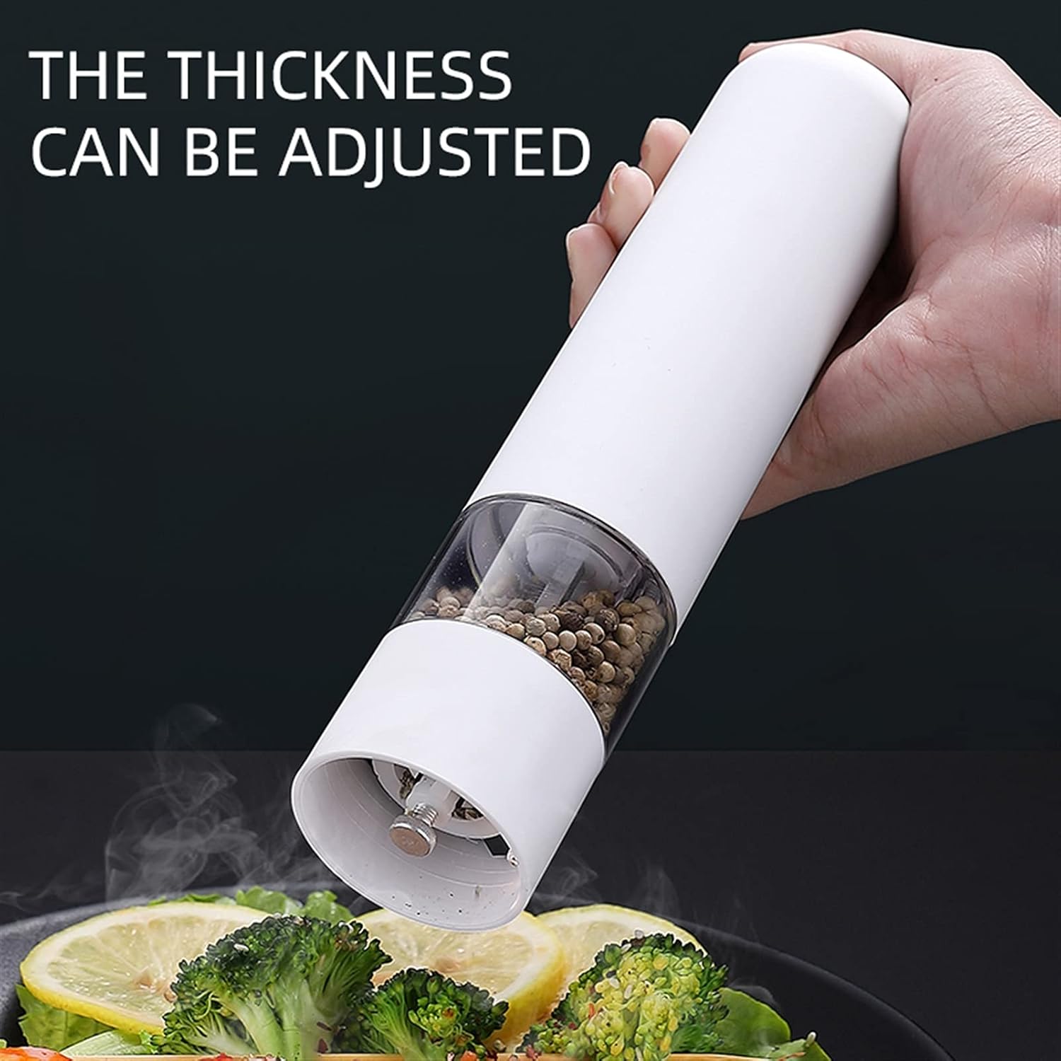 LEIXIUS Electric Salt and Pepper Mill Shaker with LED Light