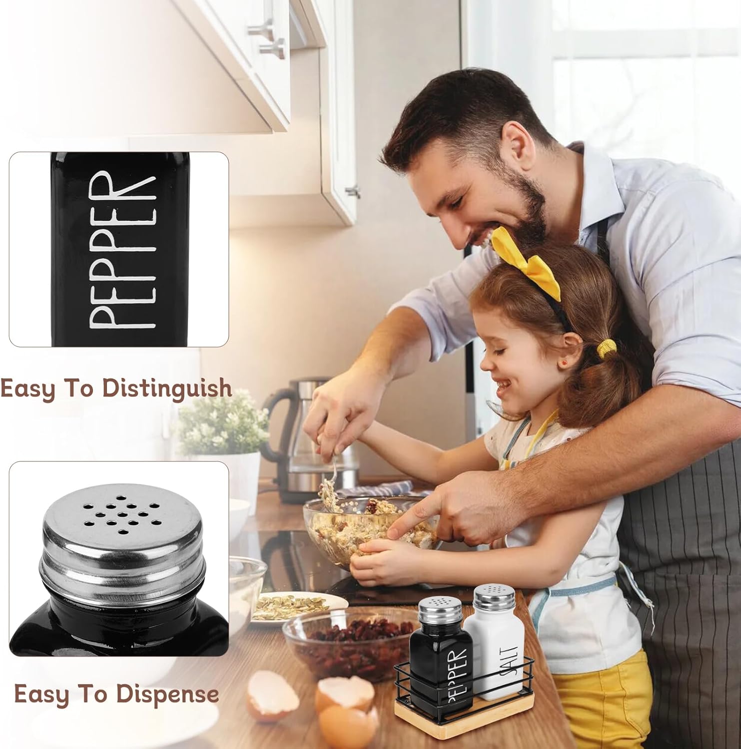 Stylish Salt Pepper Shakers Set Household Name