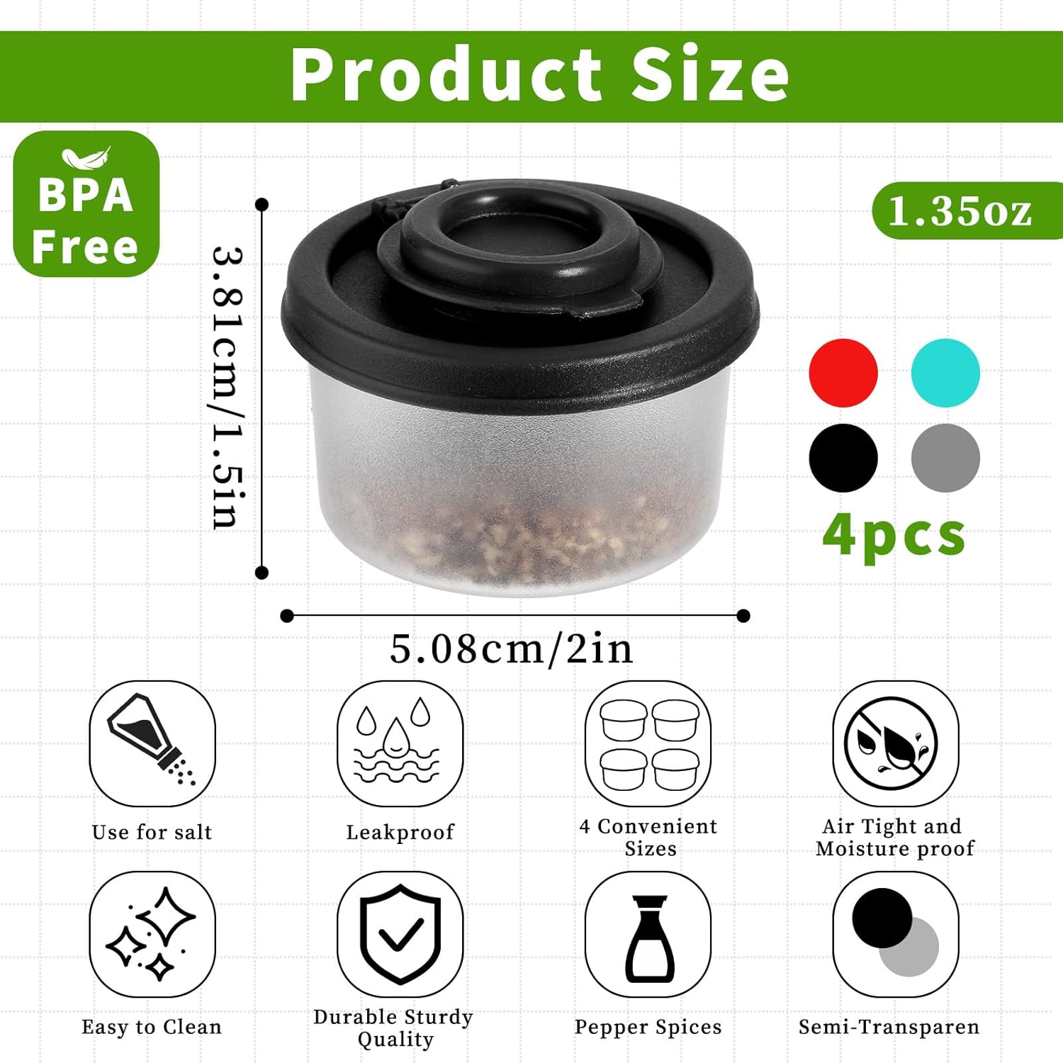 Perfect for On-the-Go Salt Pepper Shakers