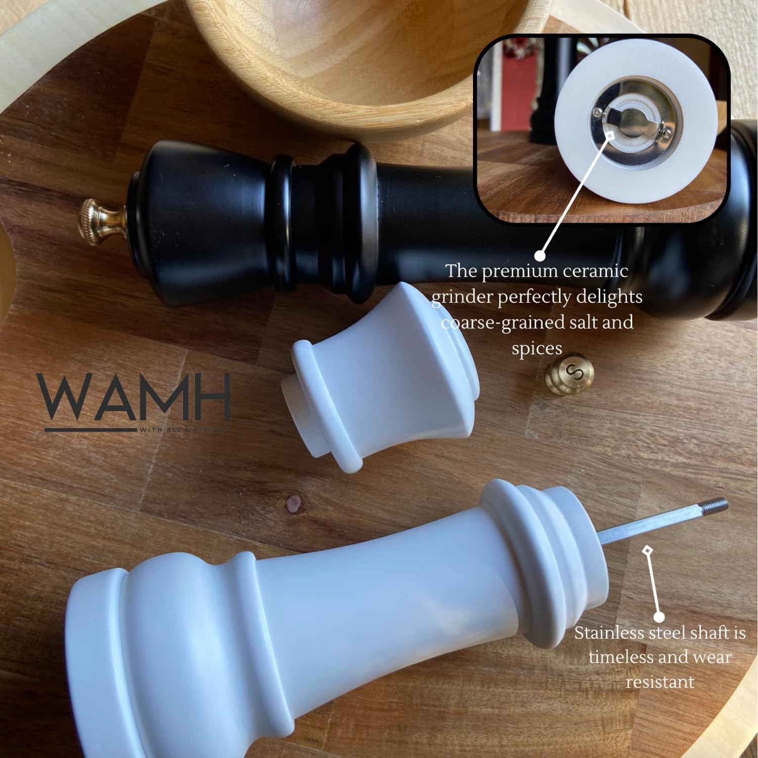 Elegant Salt and Pepper Grinder Set - Perfect for Home and Kitchen