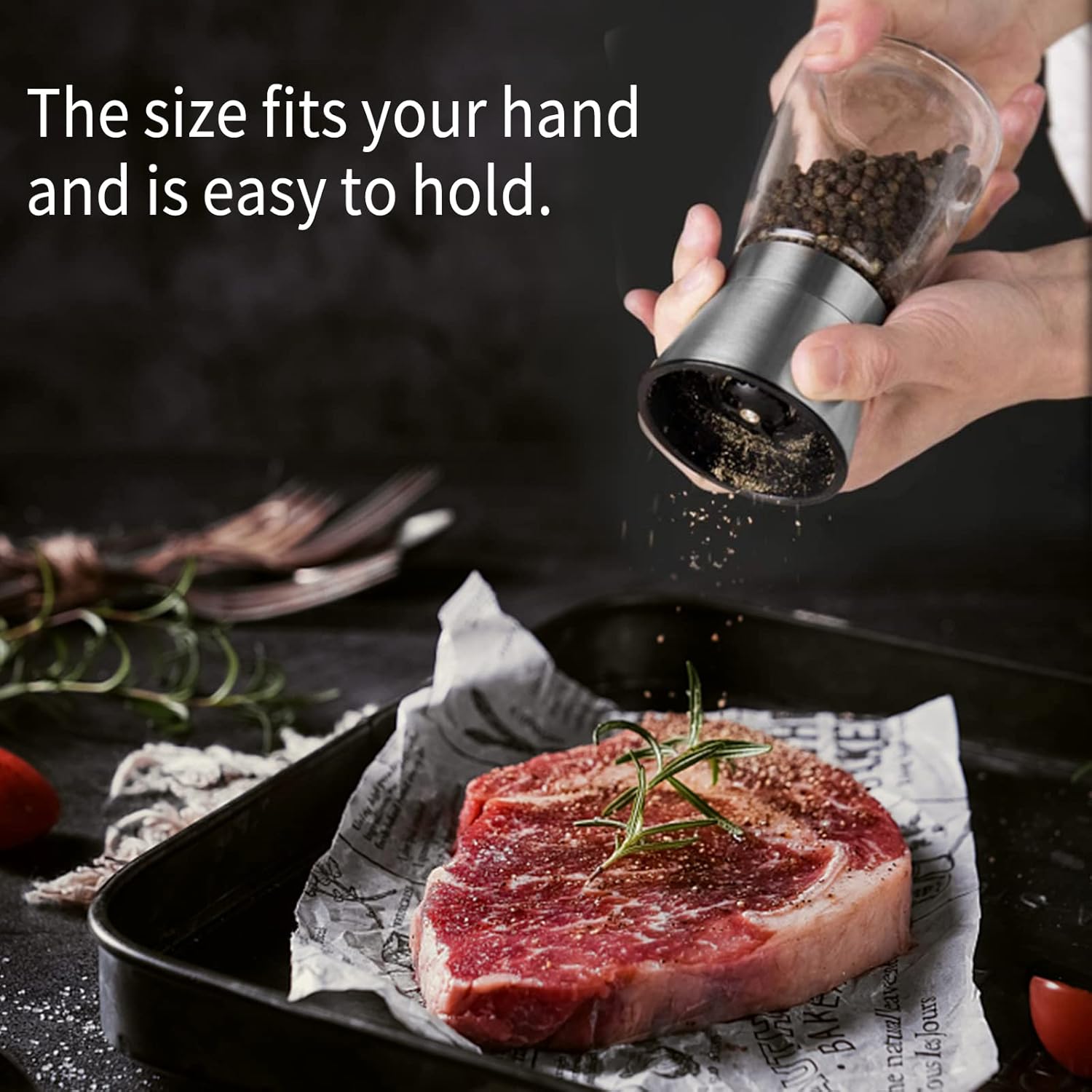 High-Quality 180ml Salt and Pepper grinder set refillable ceramic features