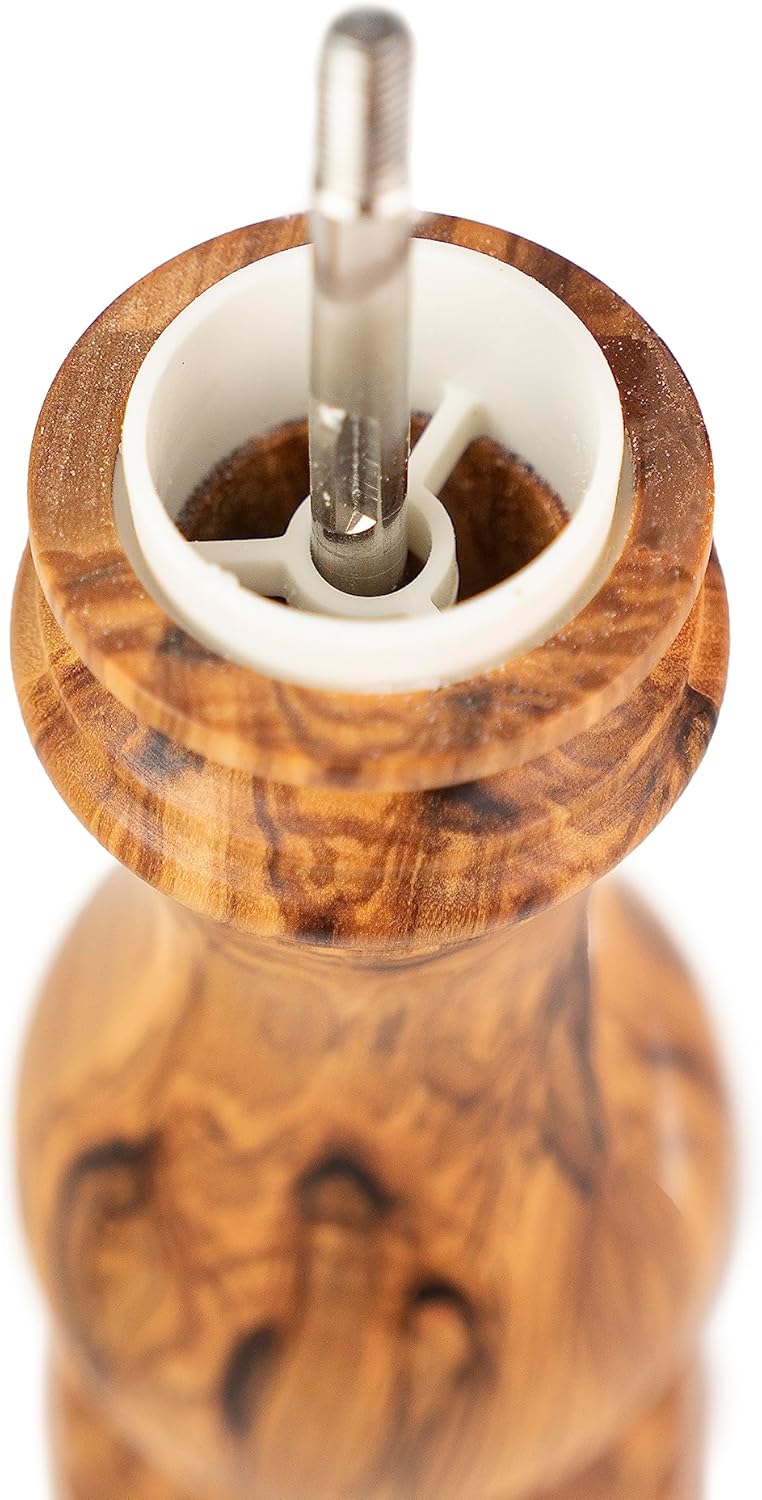 Premium Olive Wood Salt Mill Eco-Friendly French-Designed