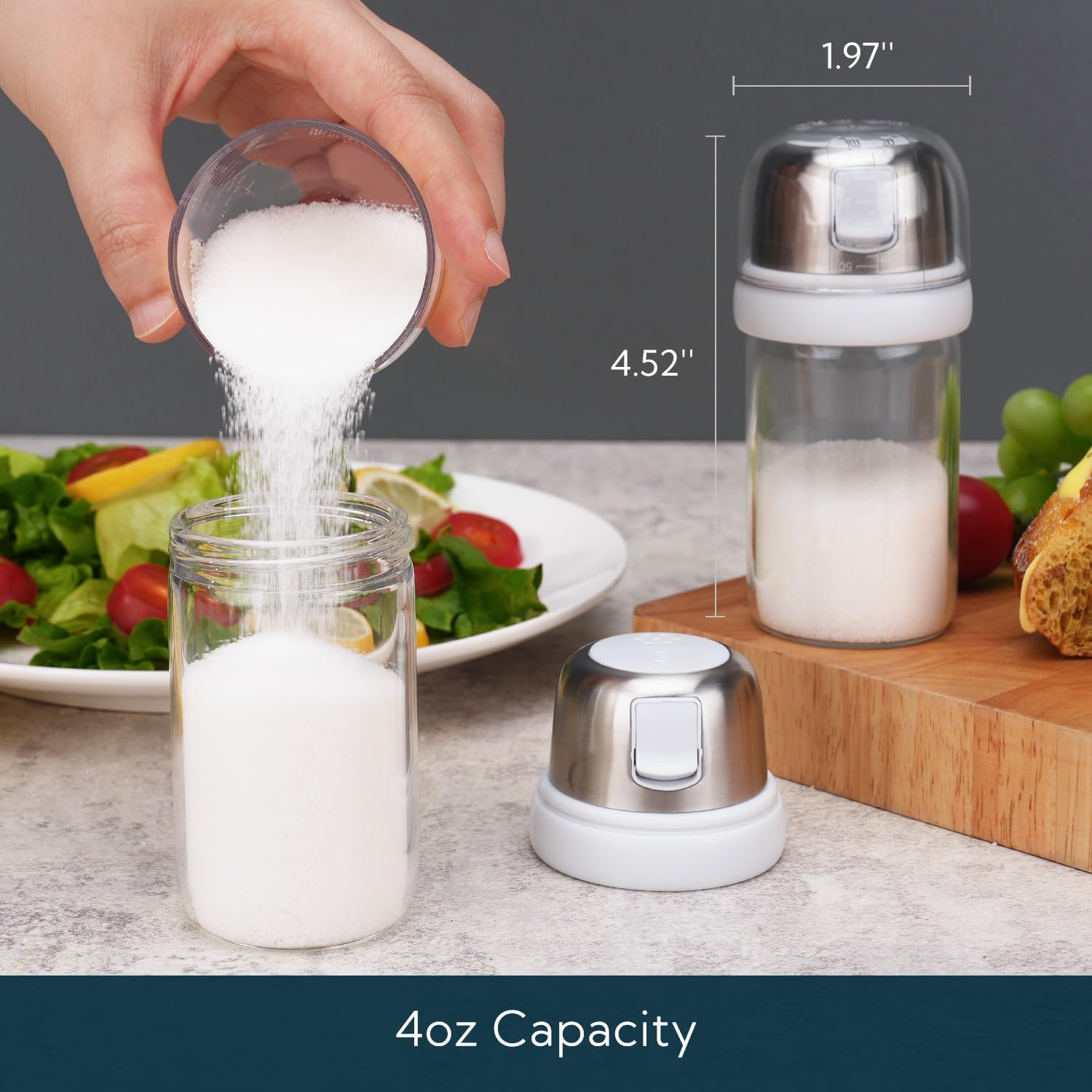 2-in-1 Glass Salt Shaker from KITCHENDAO