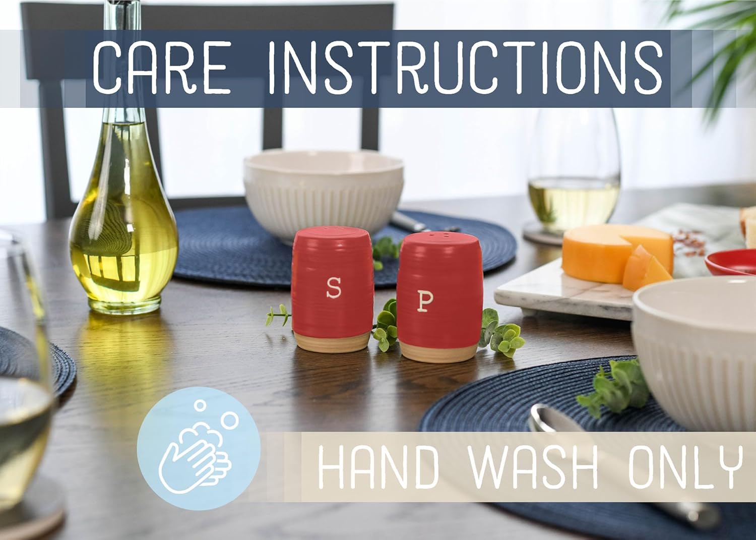 Stylish Red Ceramic Salt Pepper Shakers