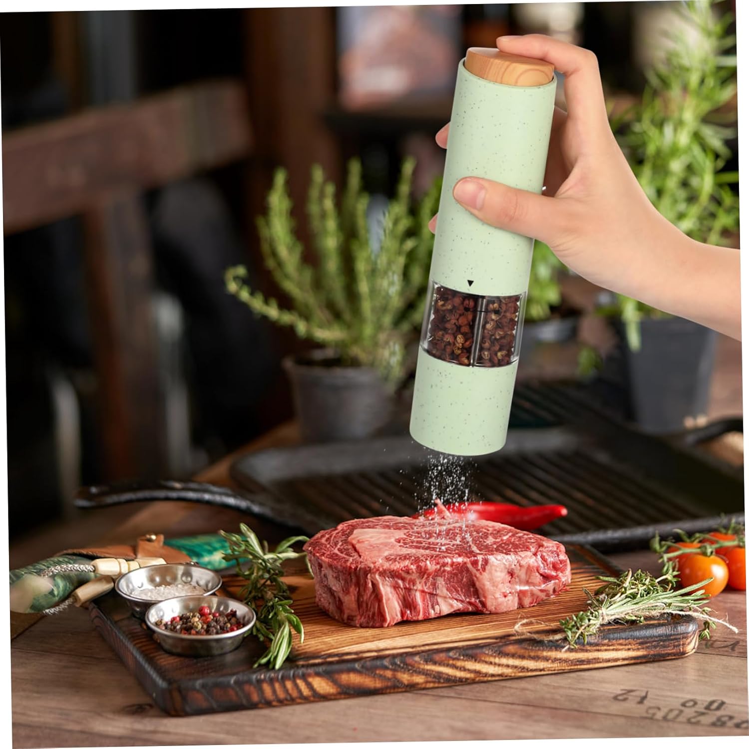 Zerodeko Electric Salt Pepper grinder set