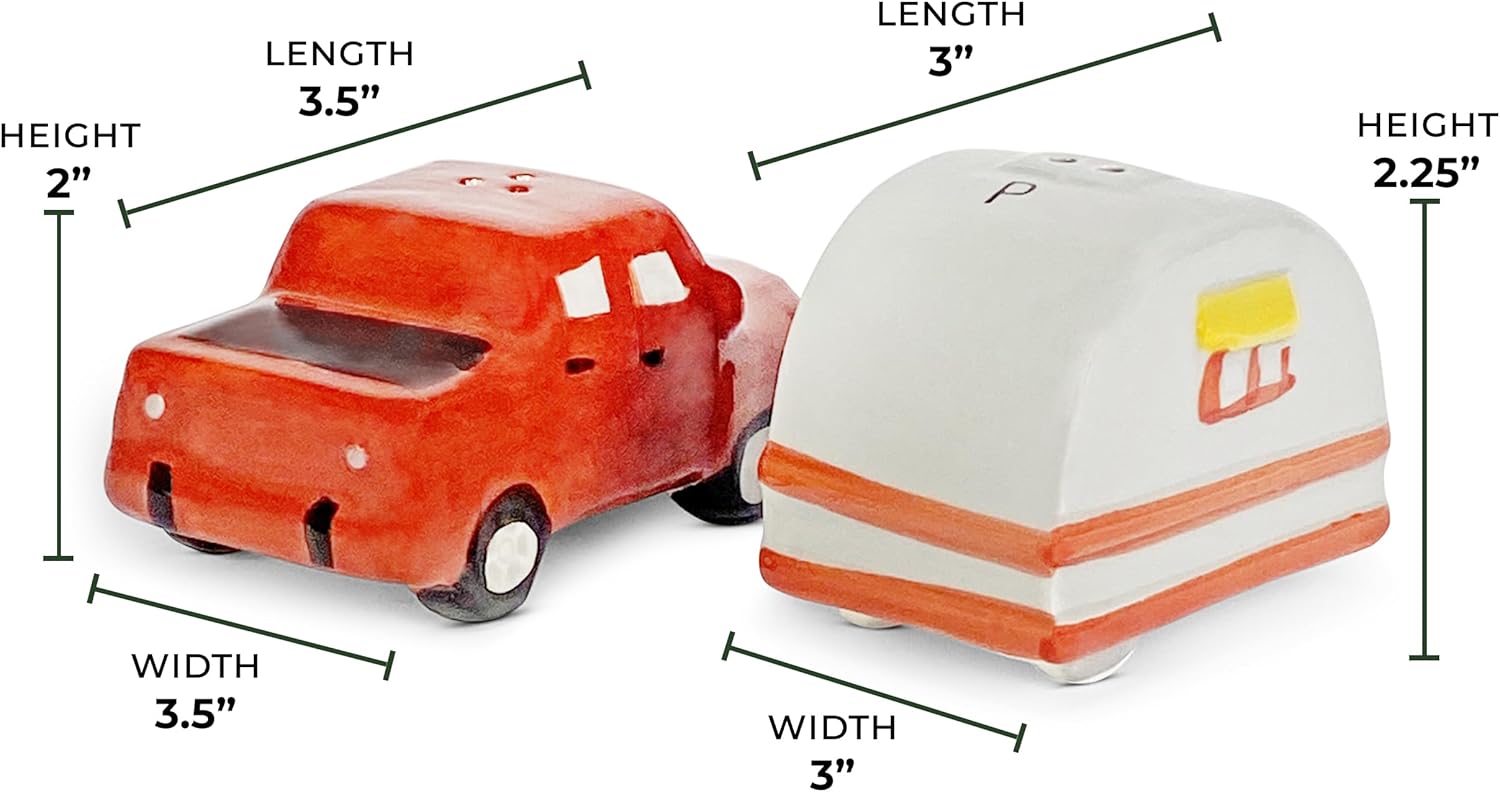 Rivers Edge Salt and Pepper Shaker Set Unique Kitchen Accent Perfect Gift