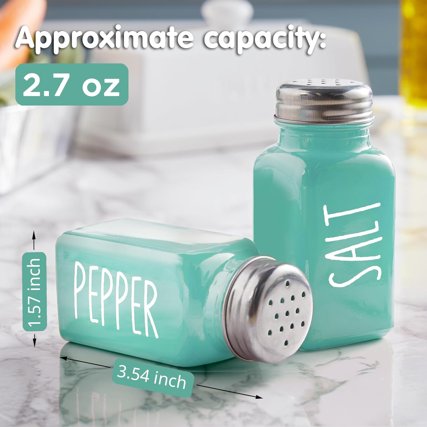 Turquoise Salt and Pepper Shakers Set