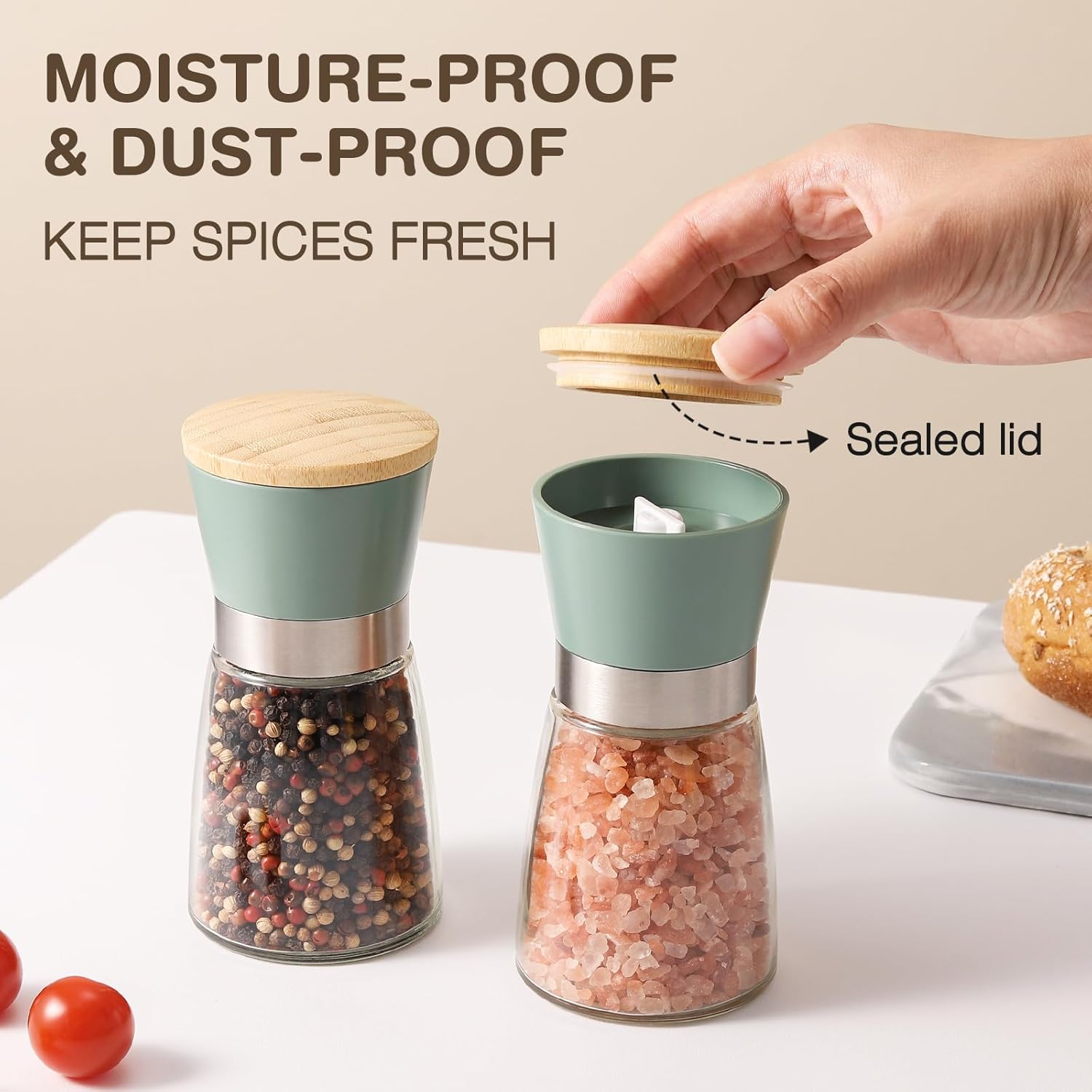 Premium Adjustable Salt Pepper Mill Set for Home Use