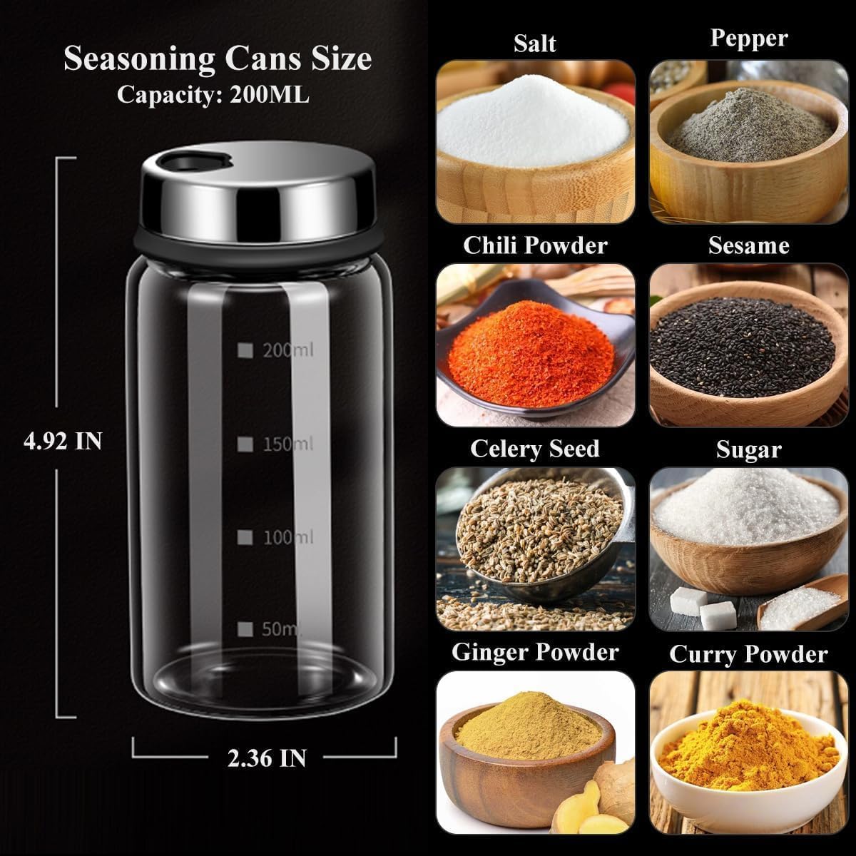 High-Quality Salt Pepper Shakers with Adjustables for Home Kitchen