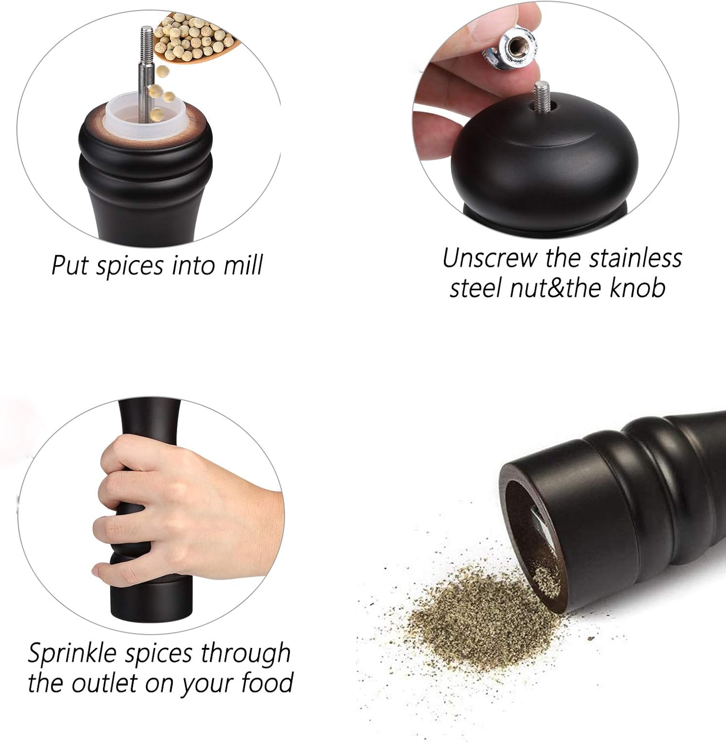Adjustable Pepper Mill BlackOrdinal