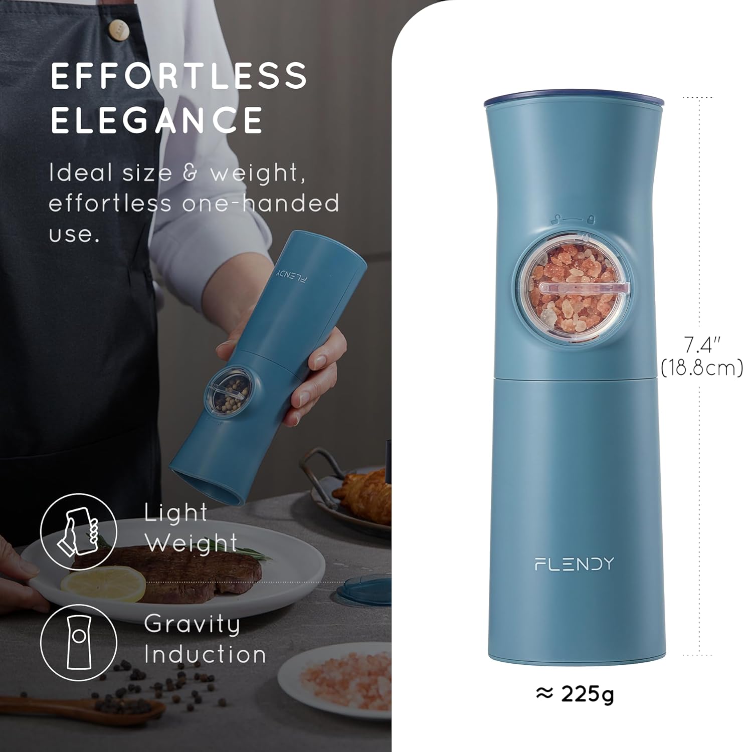 Flendy Electric Salt Pepper Grinder Set