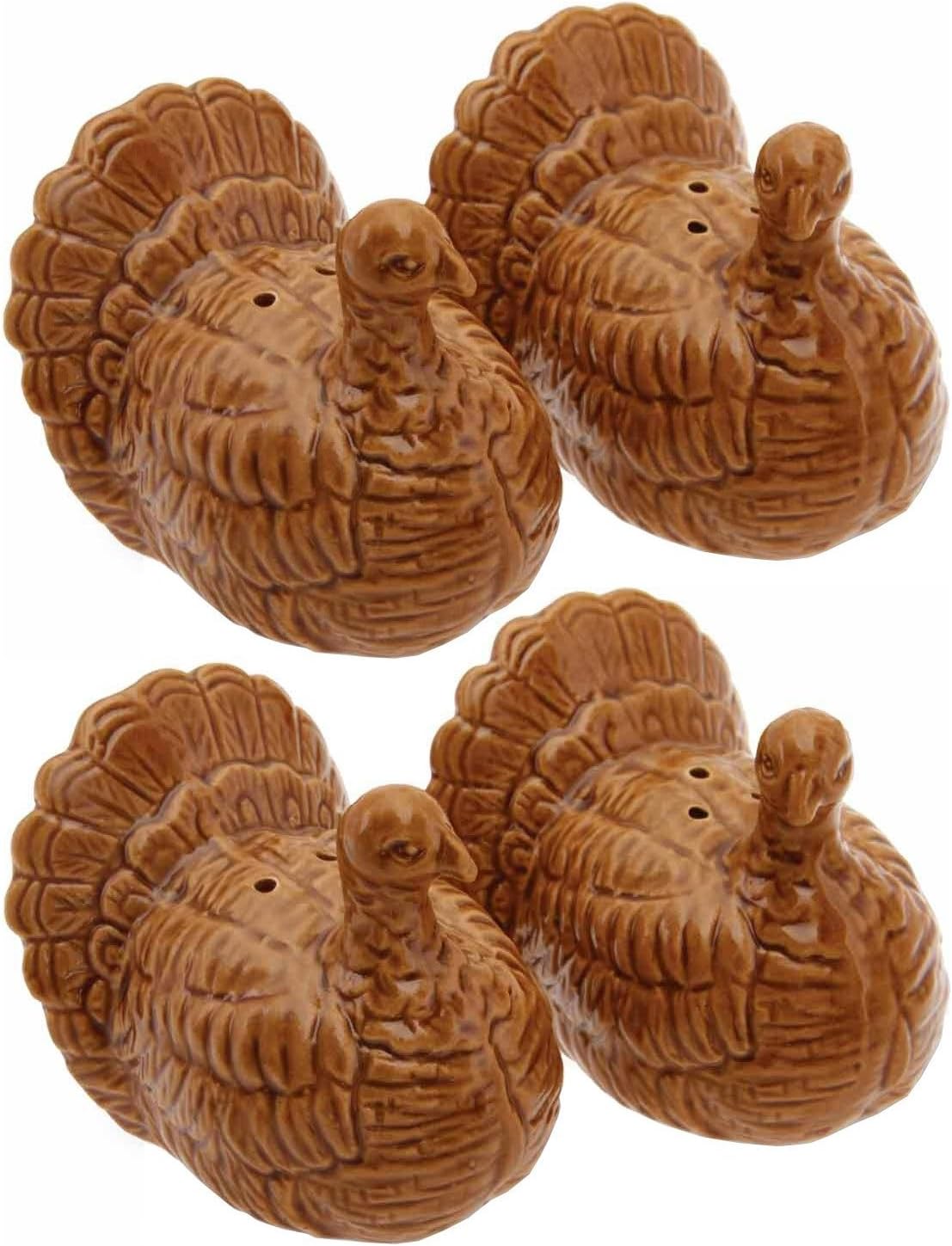 Boston International Paul Brent Turkey 4-Piece Salt Pepper Set Mini
