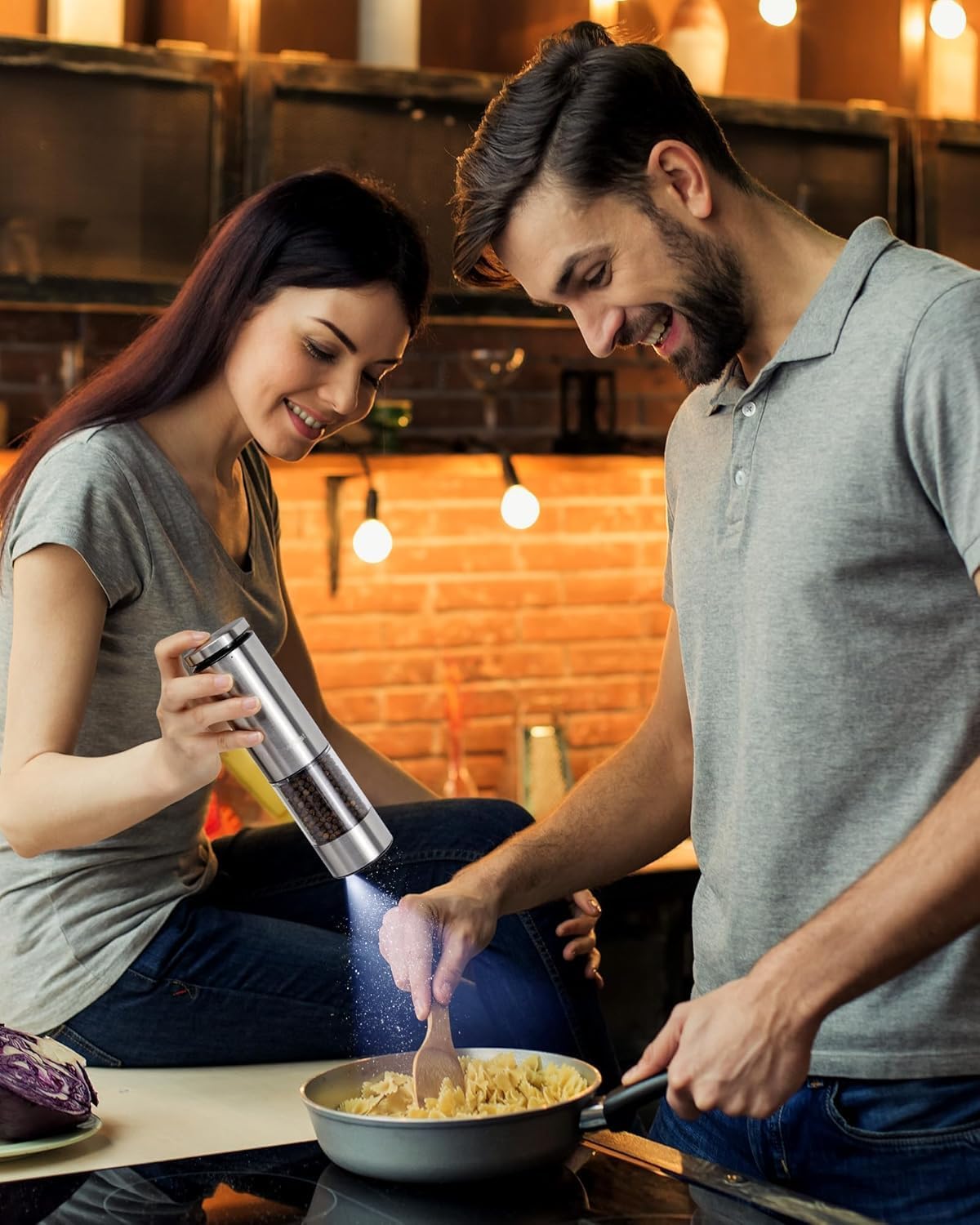 Easy Electric Salt Pepper Grinder Set