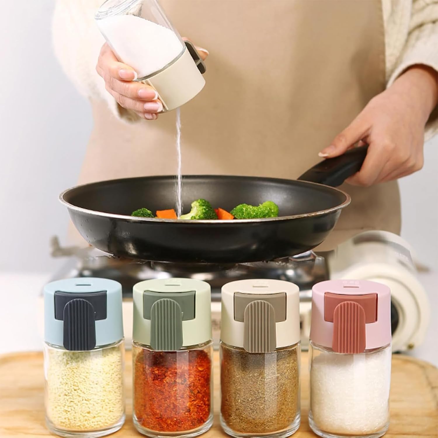 Precise 4-Color Mini Salt Pepper Shakers